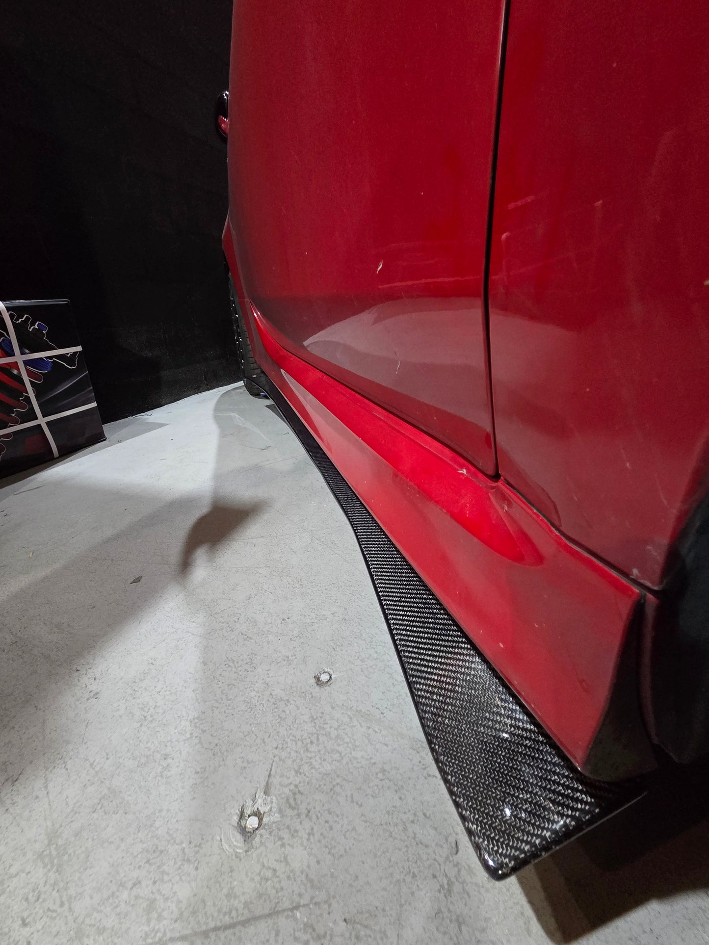 New!! Abarth 500 Full 100% Carbon Fiber Side Skirts (2) Carbono Taloneras