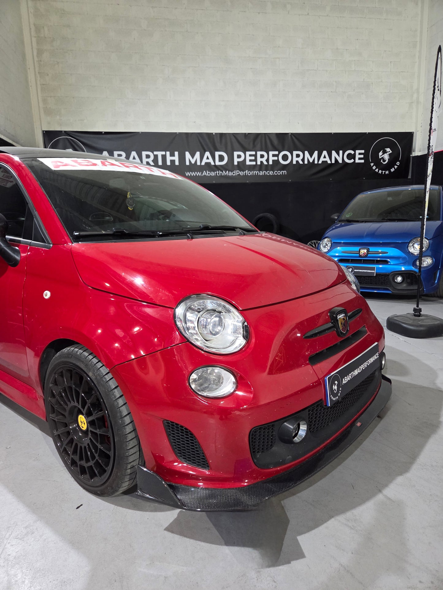 New!! Abarth 500 Full 100% Carbon Fiber Splitter Lip Fibra de Carbono