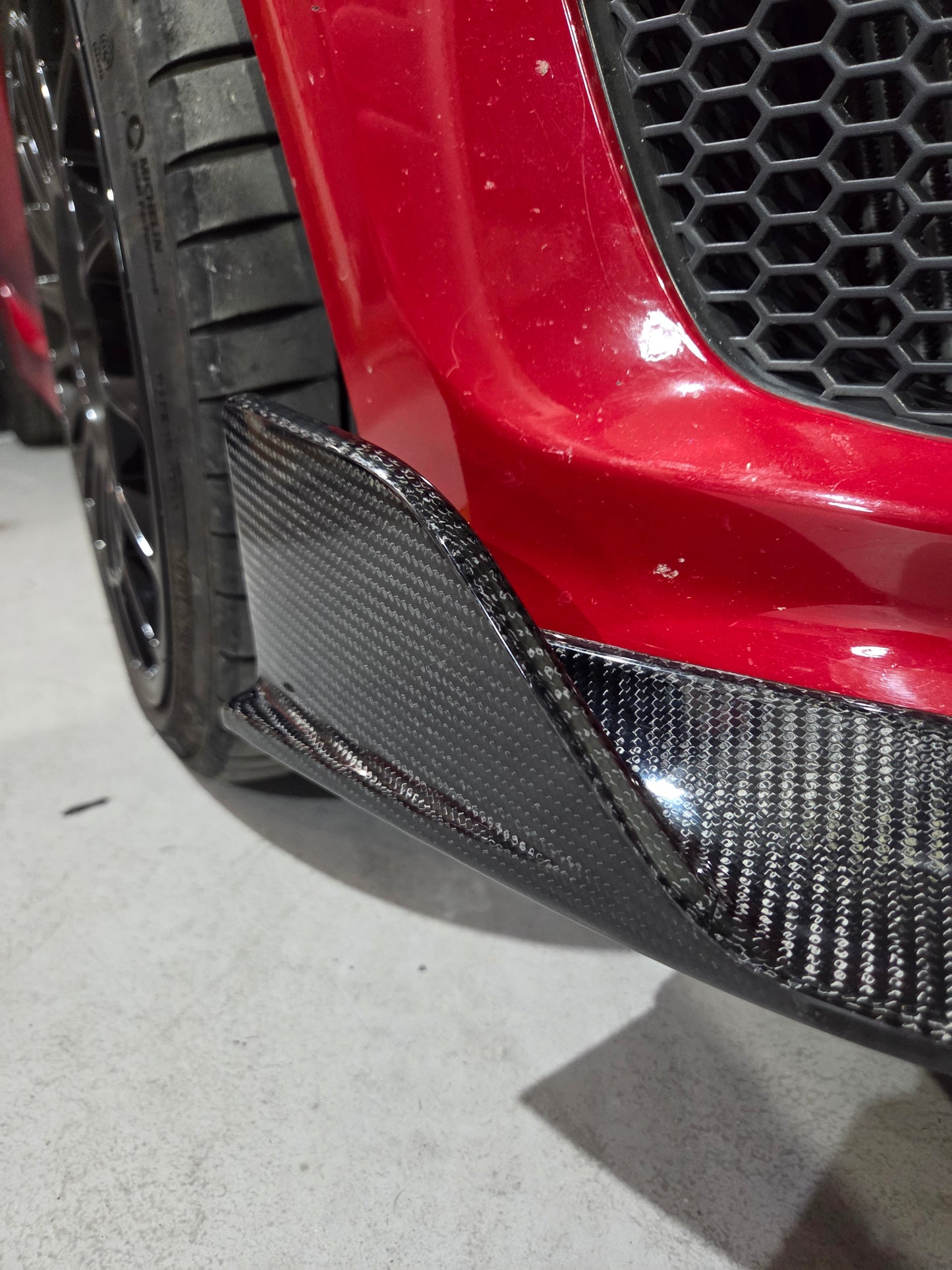 New!! Abarth 500 Full 100% Carbon Fiber Splitter Lip Fibra de Carbono