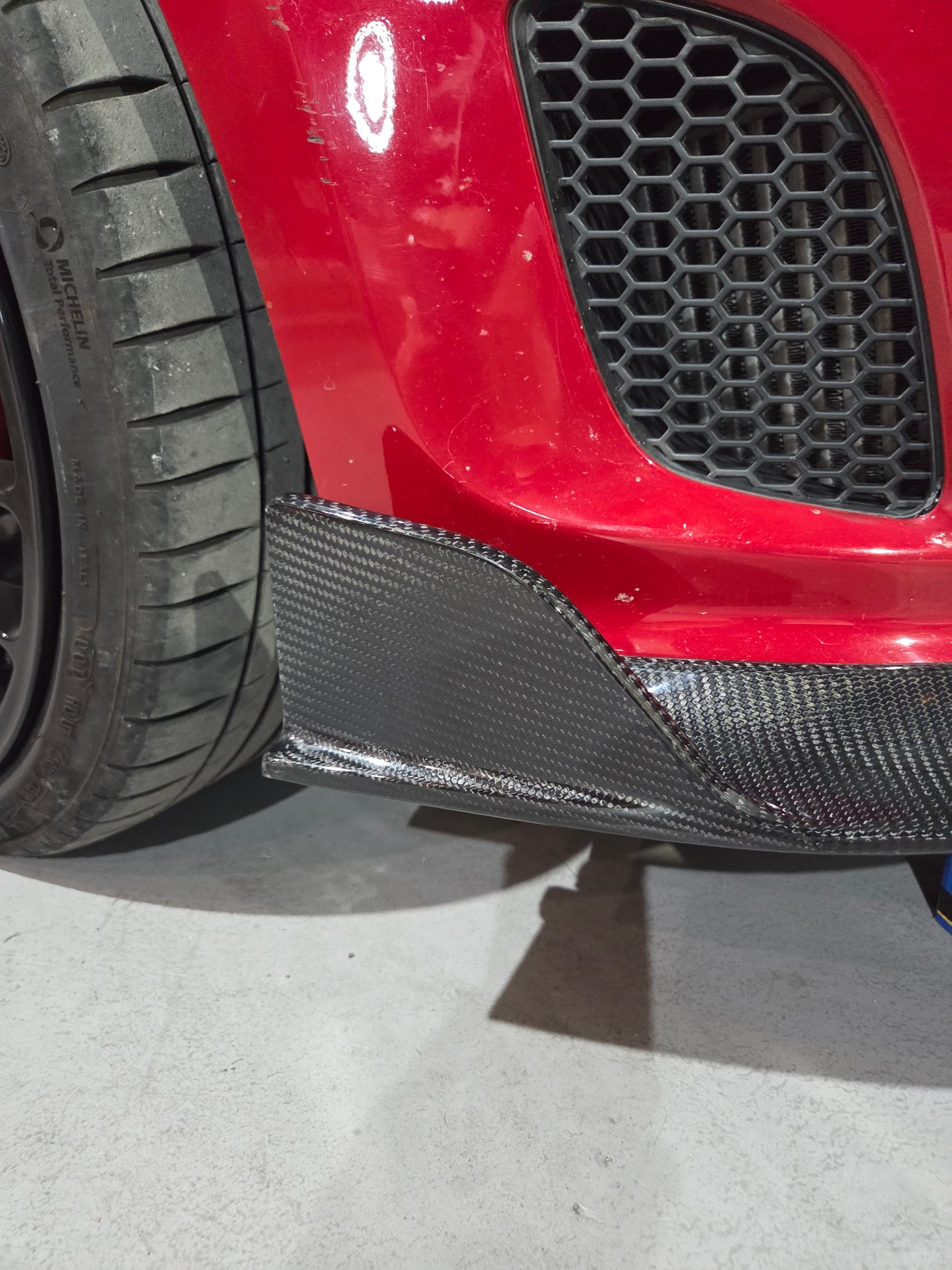 New!! Abarth 500 Full 100% Carbon Fiber Splitter Lip Fibra de Carbono