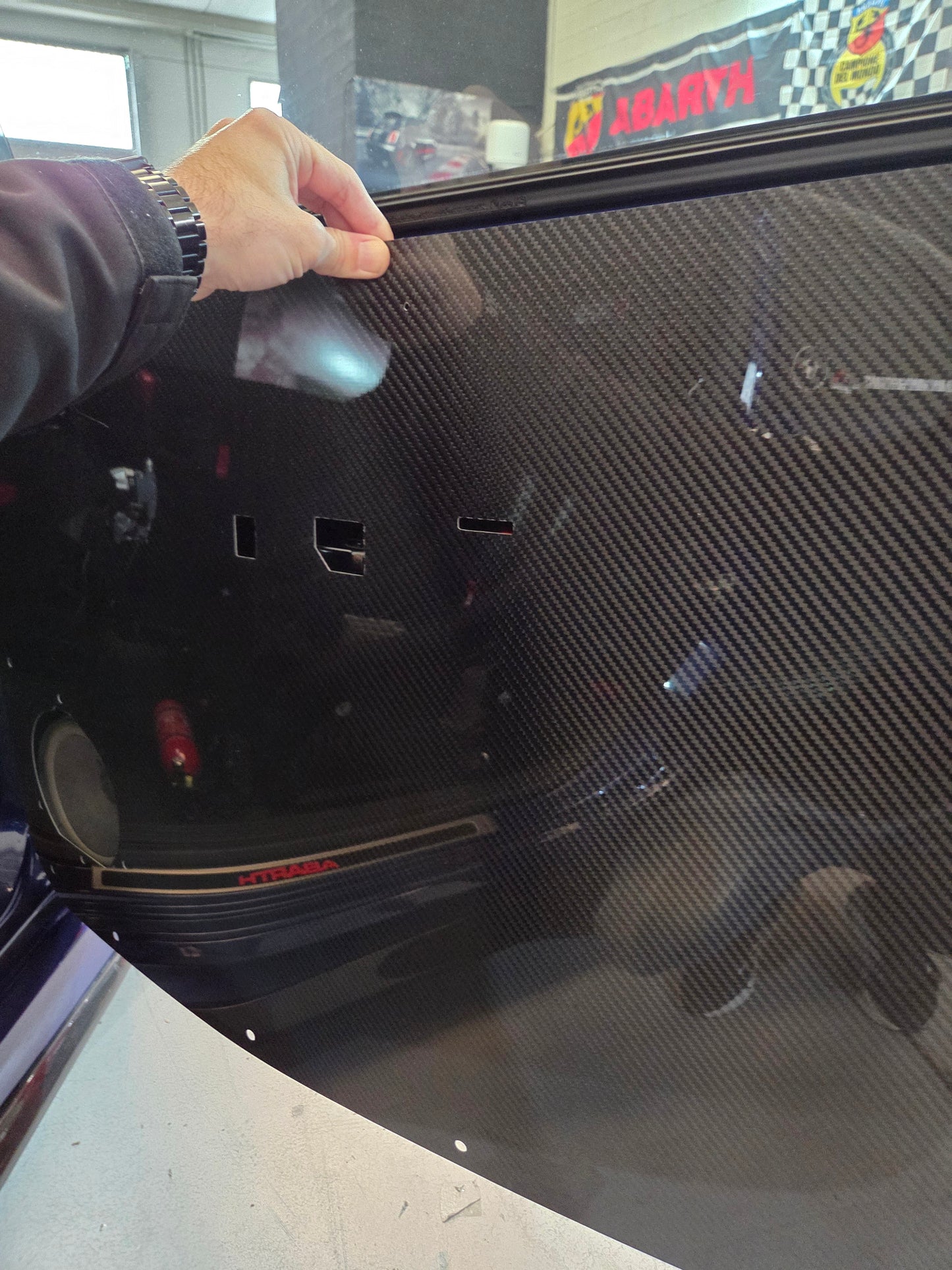 New!! Abarth 500 Fiat Carbon Fiber Door Panel (2) Puertas Paneles tipo Biposto
