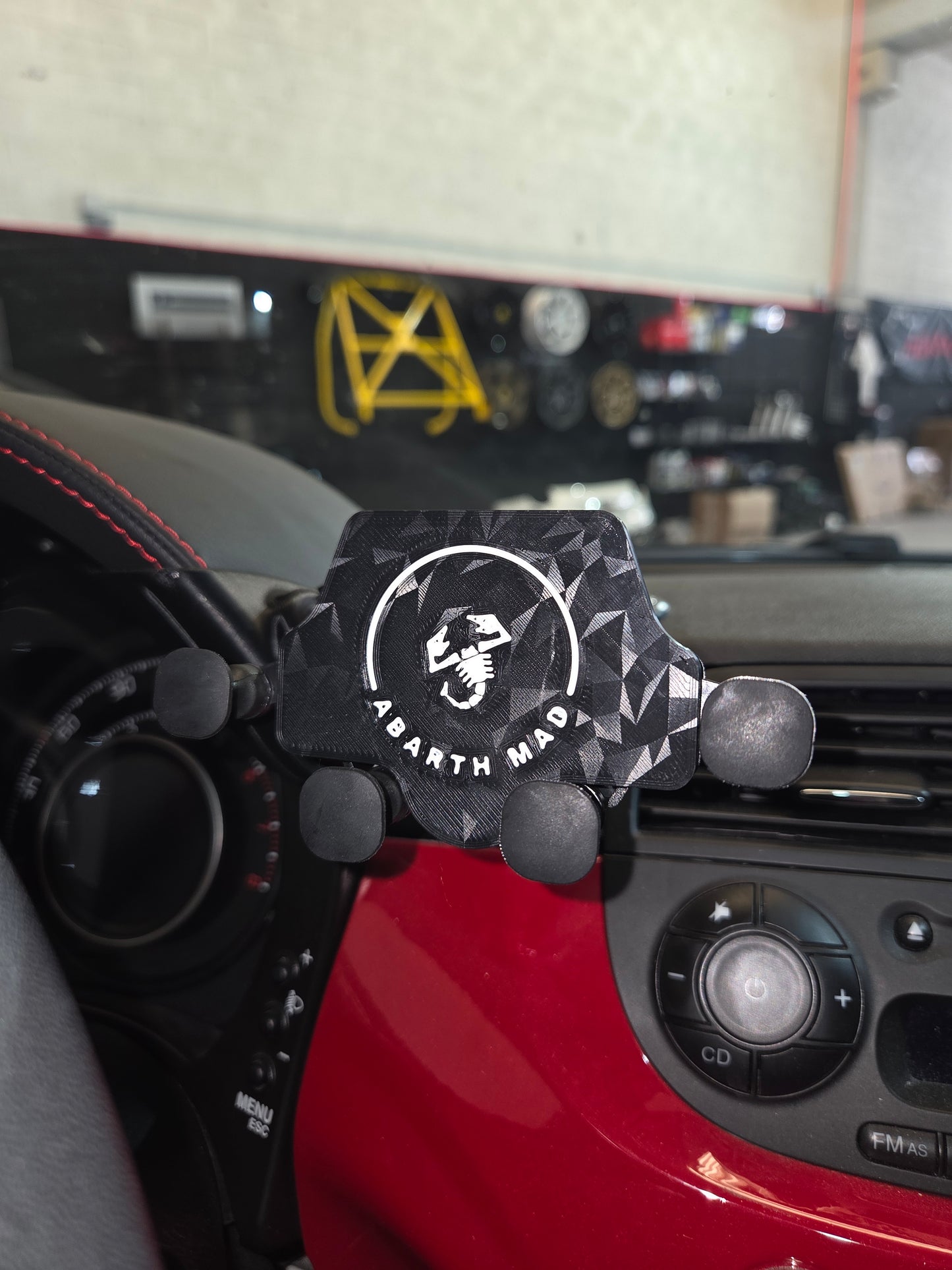 Abarth 500 Soporte Teléfono Cupula Específico Phone Holder Bracket Cluster