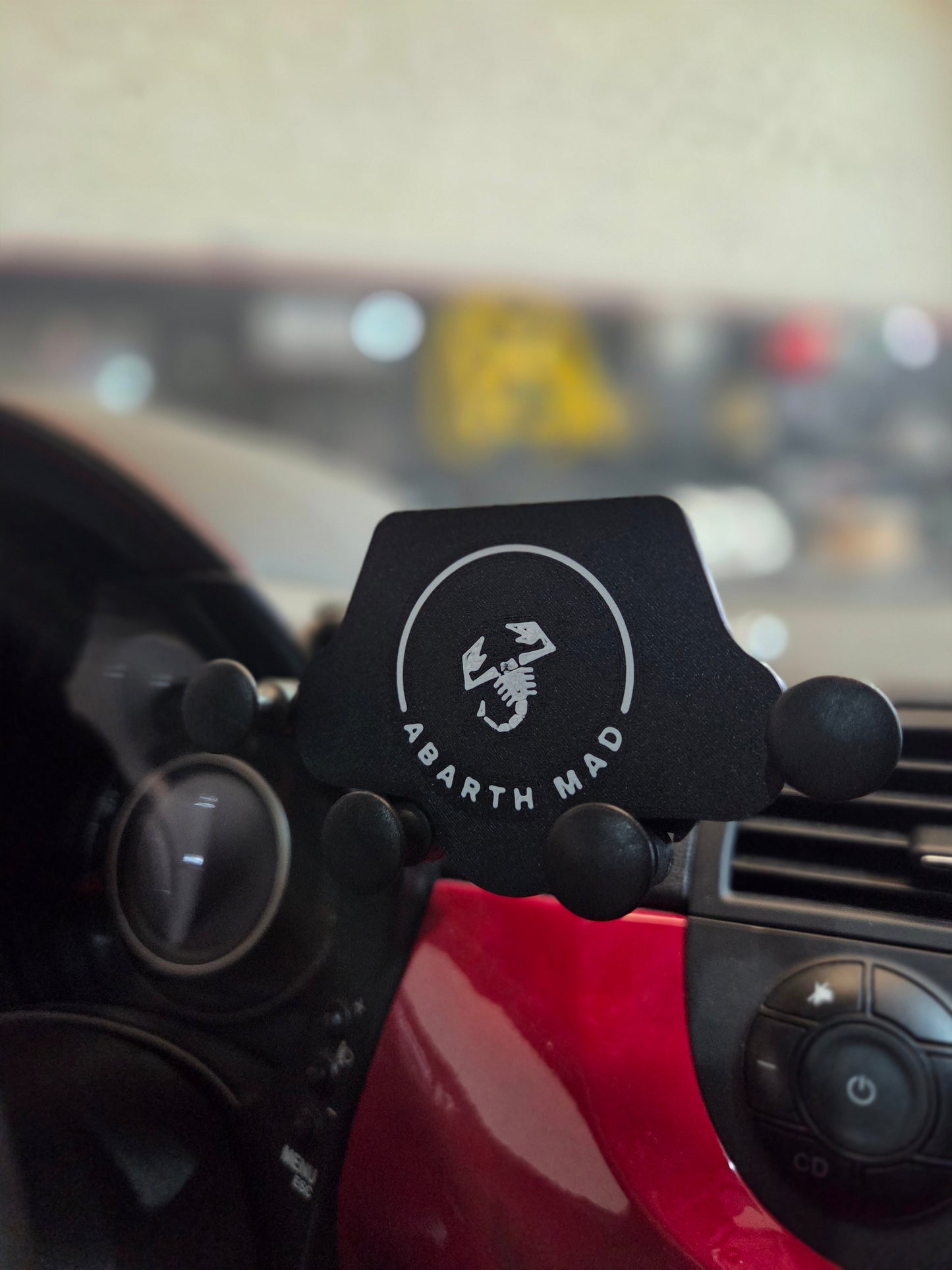 Abarth 500 Soporte Teléfono Cupula Específico Phone Holder Bracket Cluster