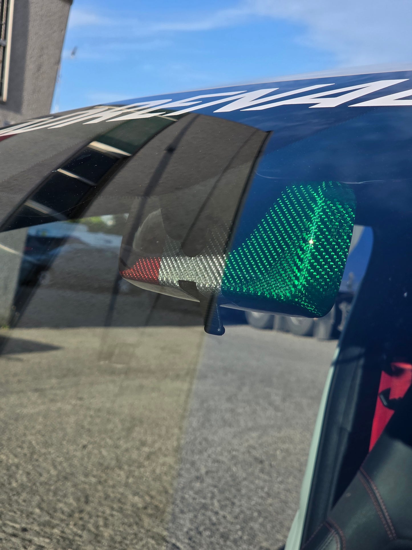 Abarth 08-23 Cover Espejo Fibra de Carbono Italia 🇮🇹 Mirror Carbon Fiber Cover (no automático)