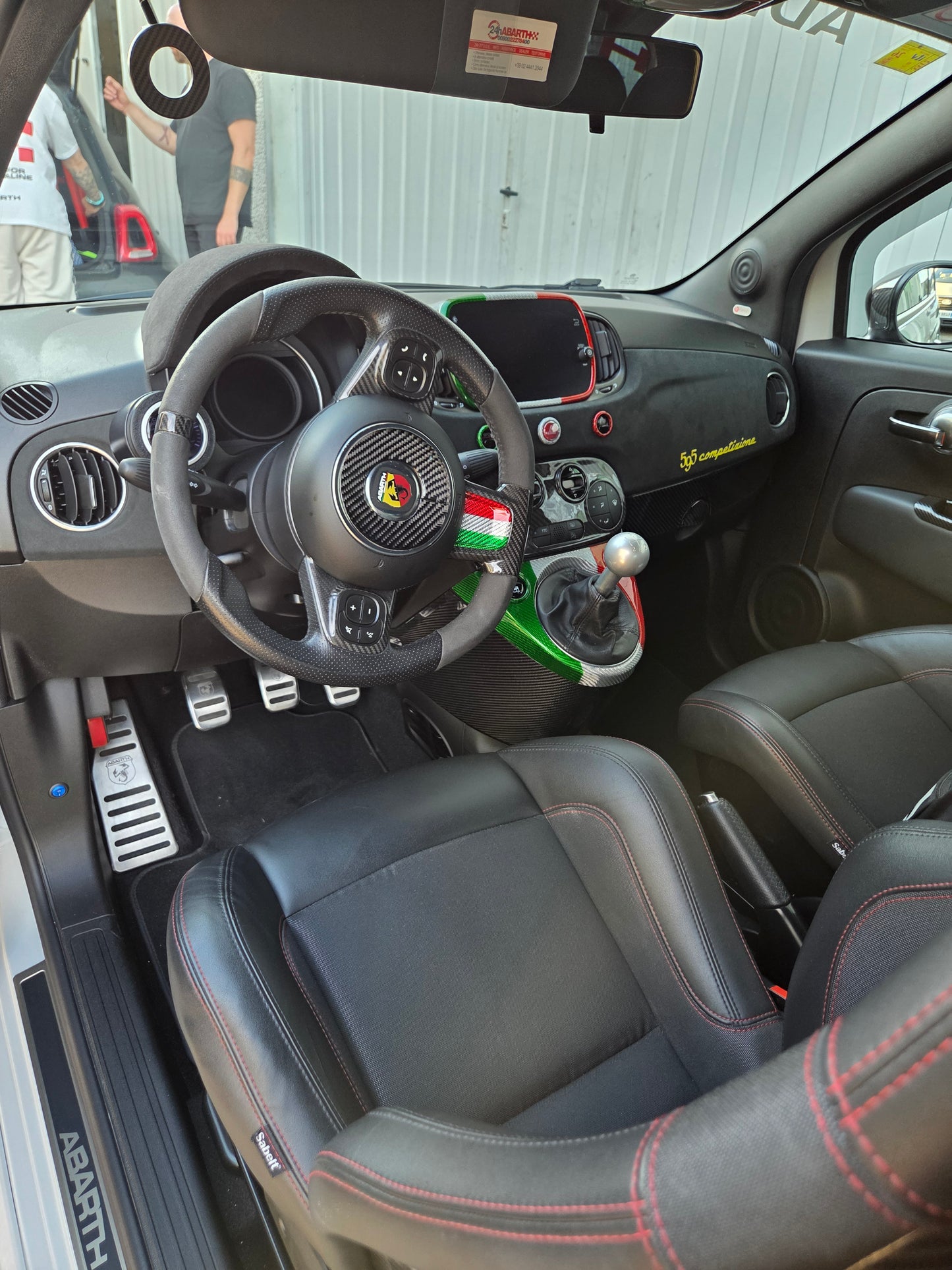 Abarth Fiat Dashboard Upholstered Dash Custom Leather Alcantara