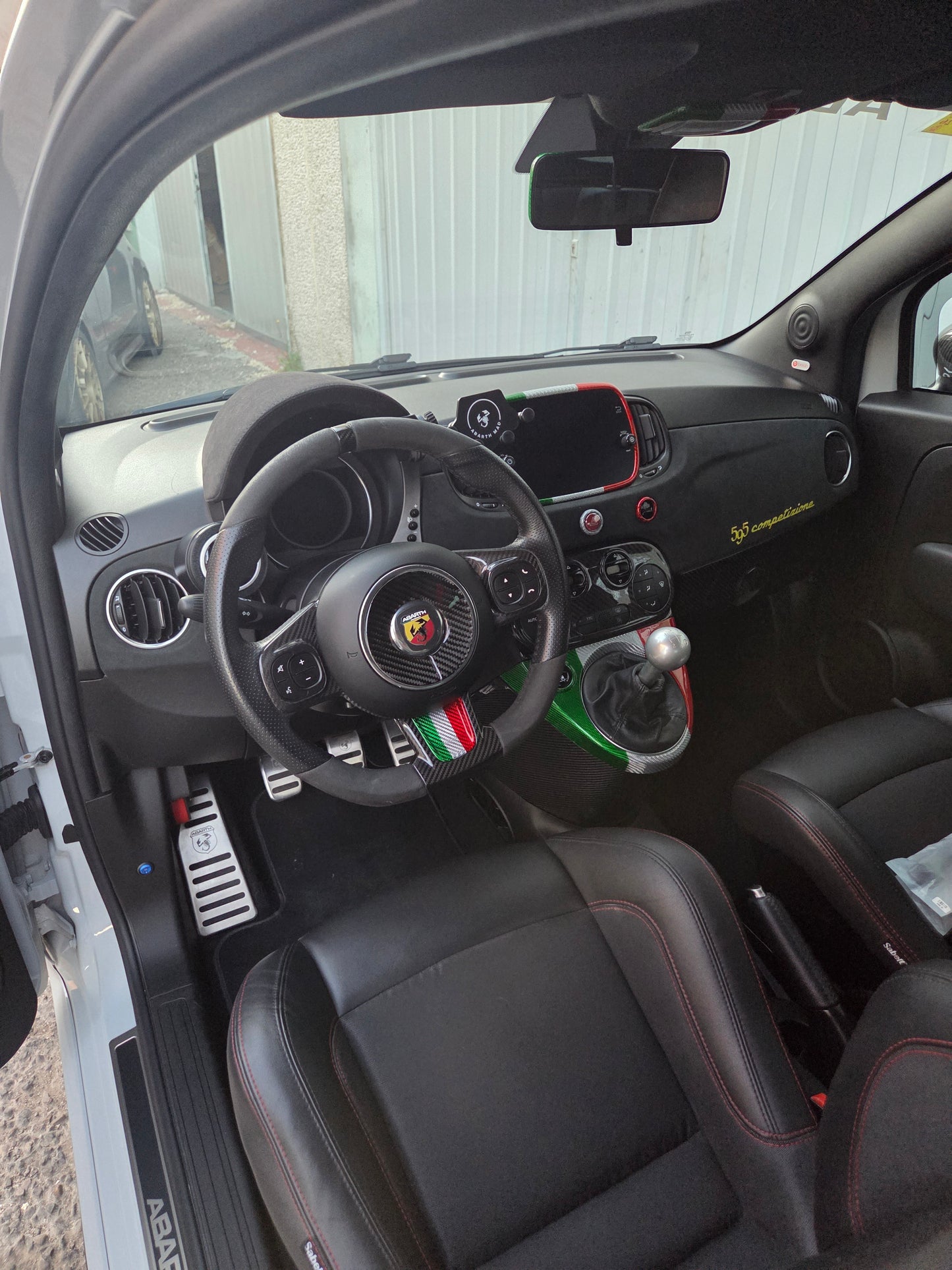 Abarth Fiat Dashboard Upholstered Dash Custom Leather Alcantara