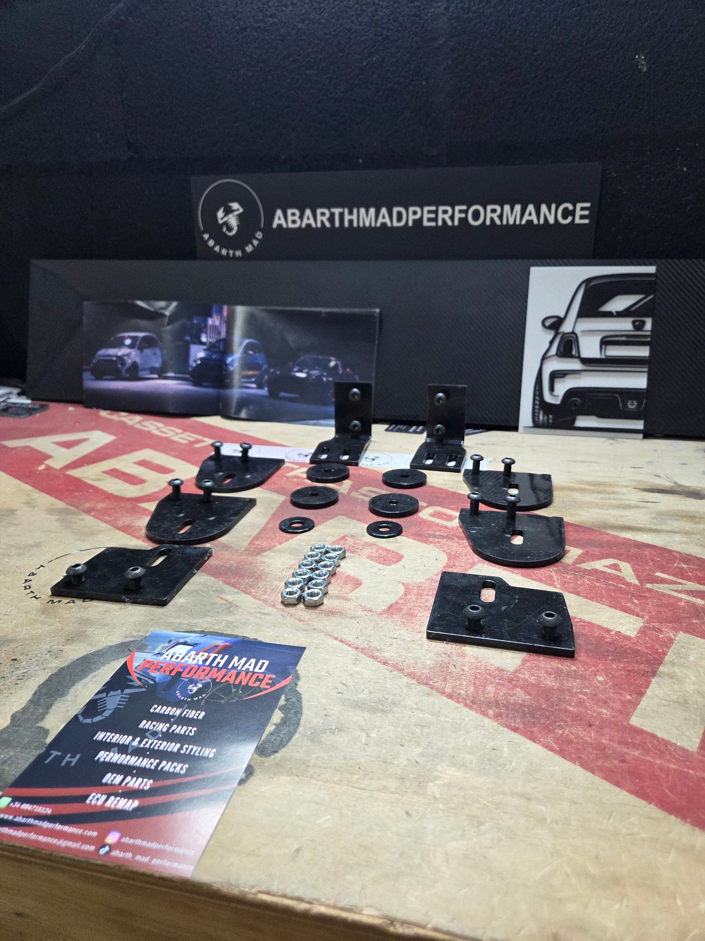Basi ribassate Abarth - sedili non Sabelt da 2,5 cm