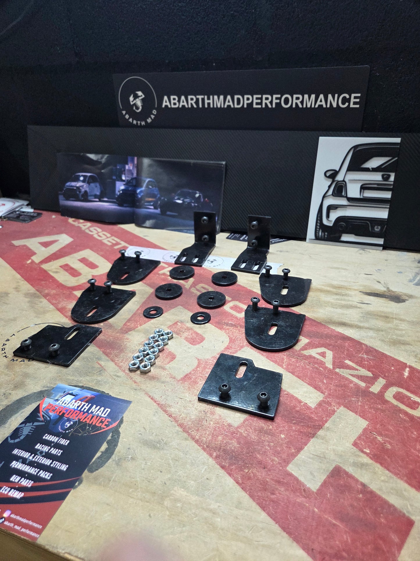 Basi ribassate Abarth - sedili non Sabelt da 2,5 cm