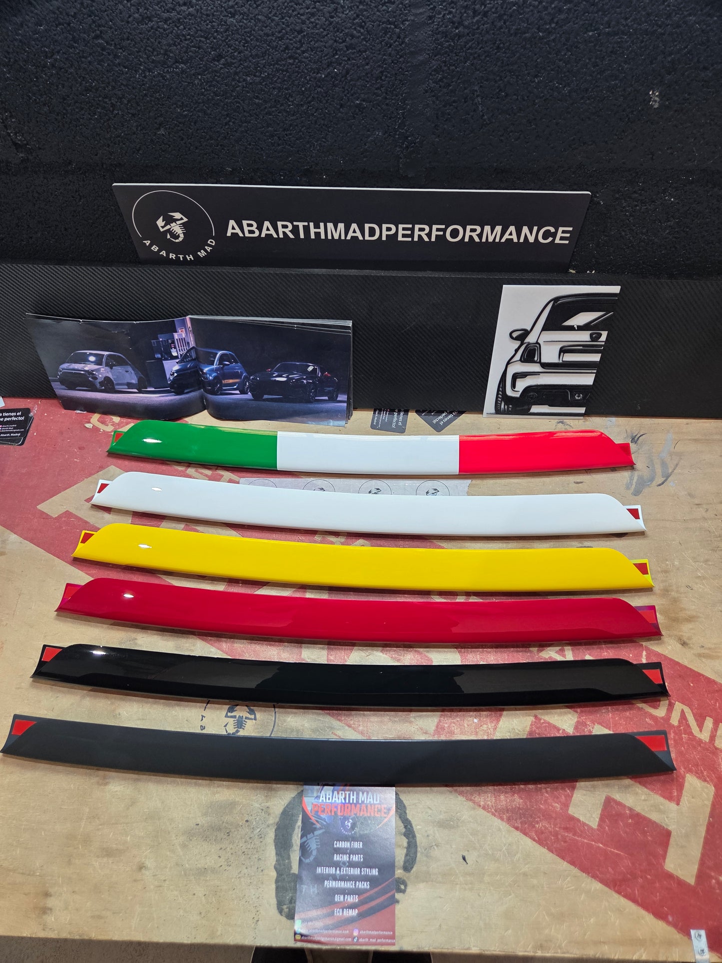 Abarth 2016+ Restyling Front Lip Splitter Cover ABS