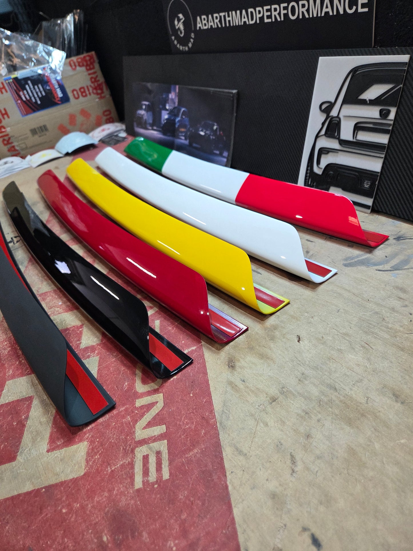 Abarth 2016+ Restyling Front Lip Splitter Cover ABS
