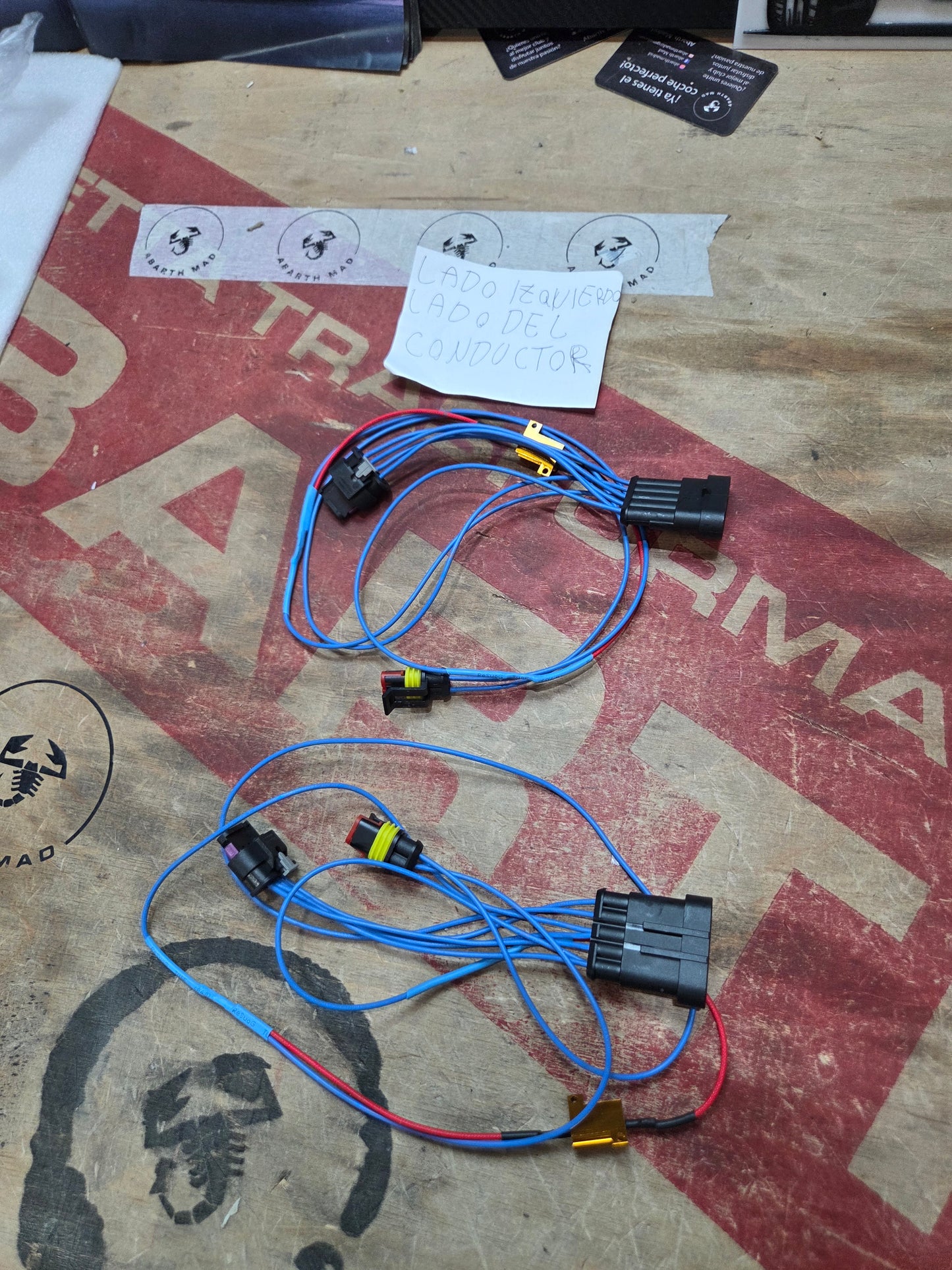 Abarth Cableado Wiring Harness Tail Lights Bumper Faros Paragolpes Restyling para Pre Restyling