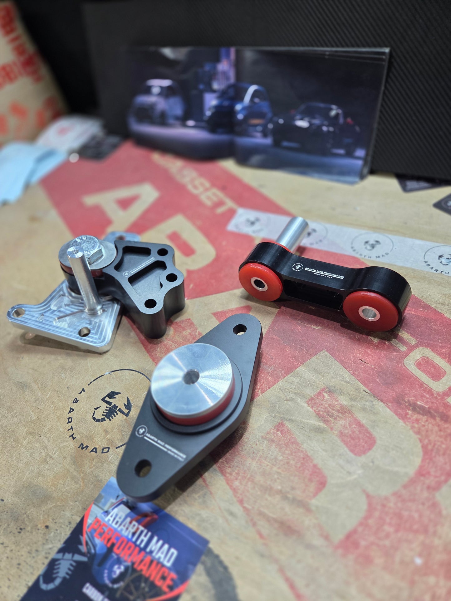 Abarth 500 Kit Engine & Gearbox Mounts Reinforced engine and gearbox mounts + polyurethane anti-torque