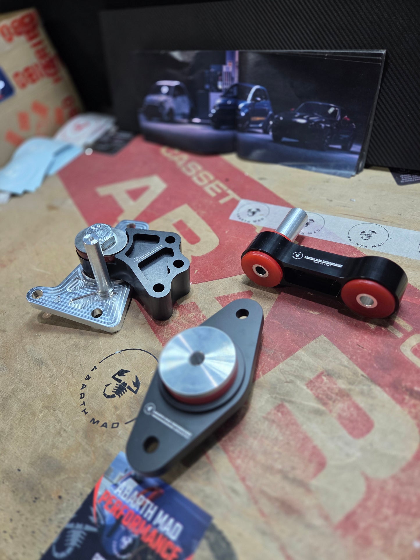 Abarth 500 Kit Engine & Gearbox Mounts Reinforced engine and gearbox mounts + polyurethane anti-torque
