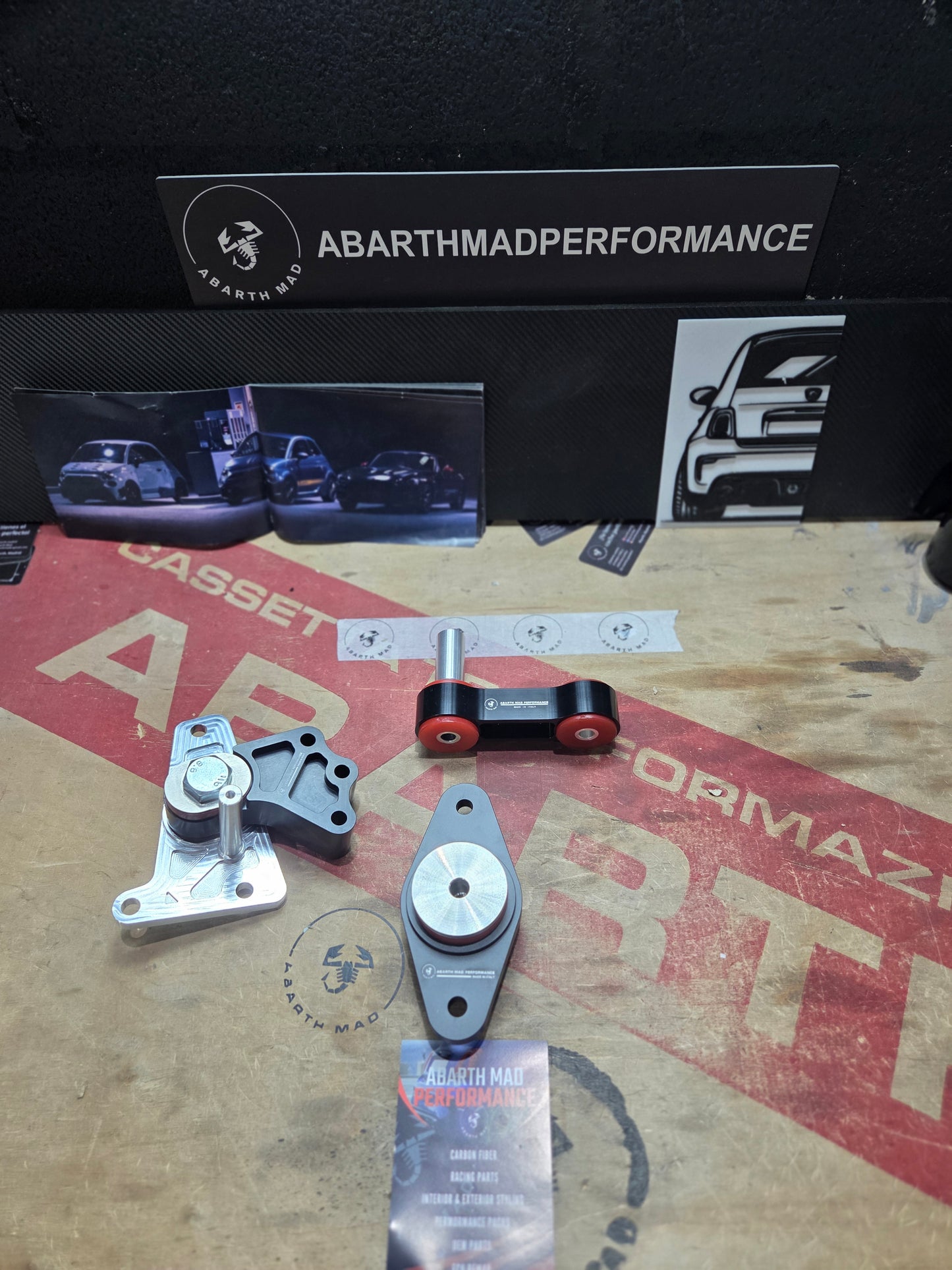 Abarth 500 Kit Engine & Gearbox Mounts Reinforced engine and gearbox mounts + polyurethane anti-torque