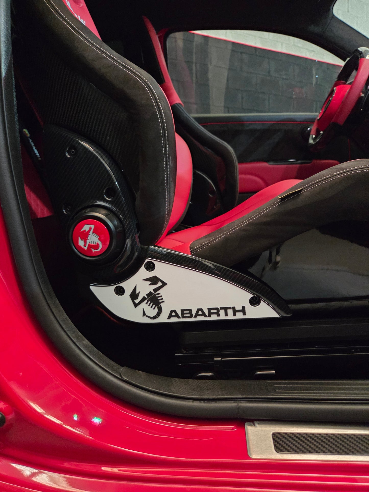 Abarth 500 All Model Sabelt Seats 3D Pair (2) Side Custom Inserts Asientos Cover
