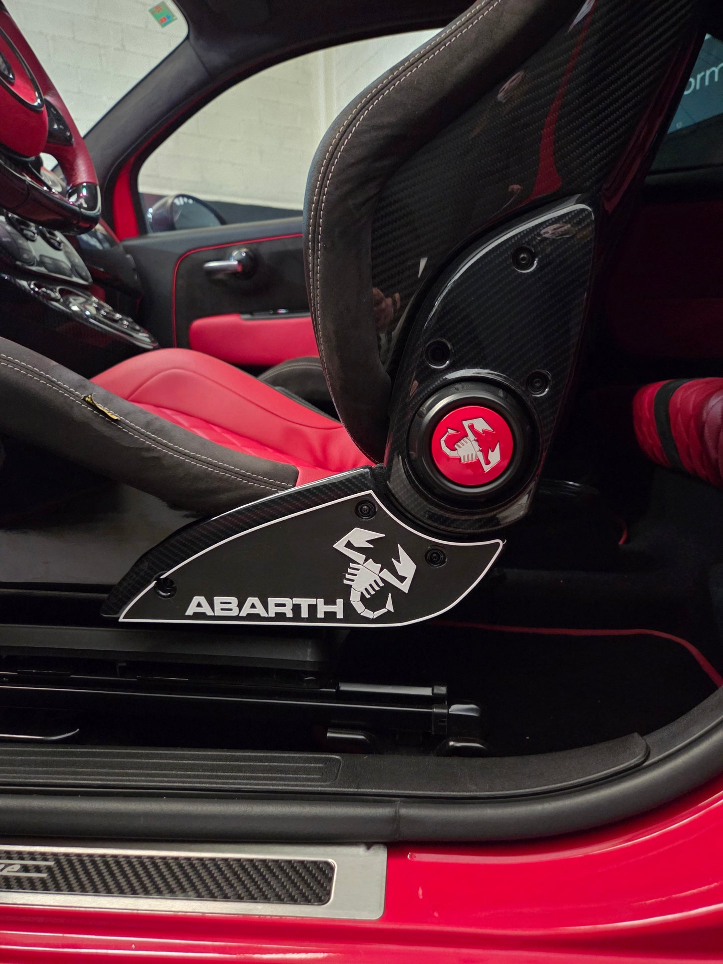 Abarth 500 All Model Sabelt Seats 3D Pair (2) Side Custom Inserts Asientos Cover