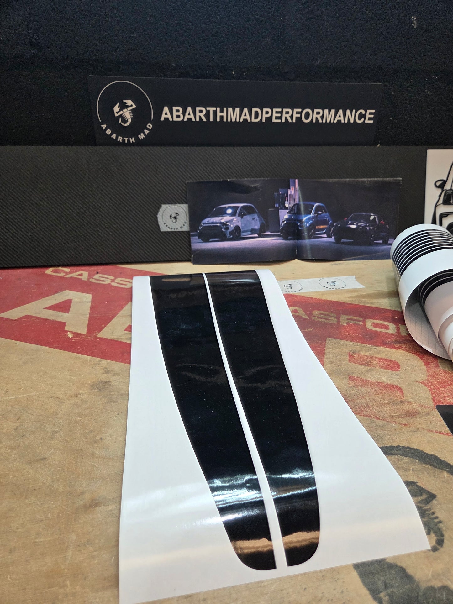 Abarth Fiat Hood Stripe Vinyl Franjas Capó Tributo