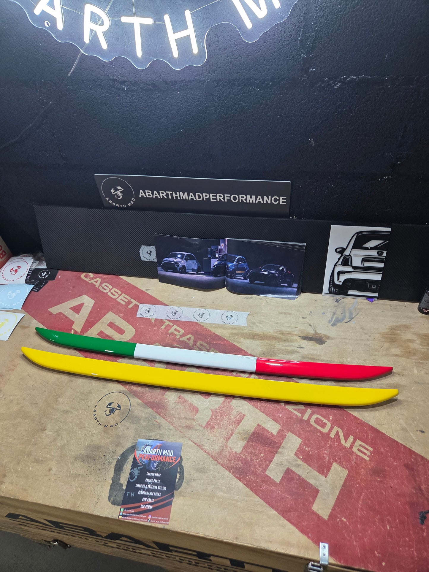 Abarth 2016+ Restyling Rear Diffusser Lip Bumper Cover Trasero Carcasa Cubierta ABS