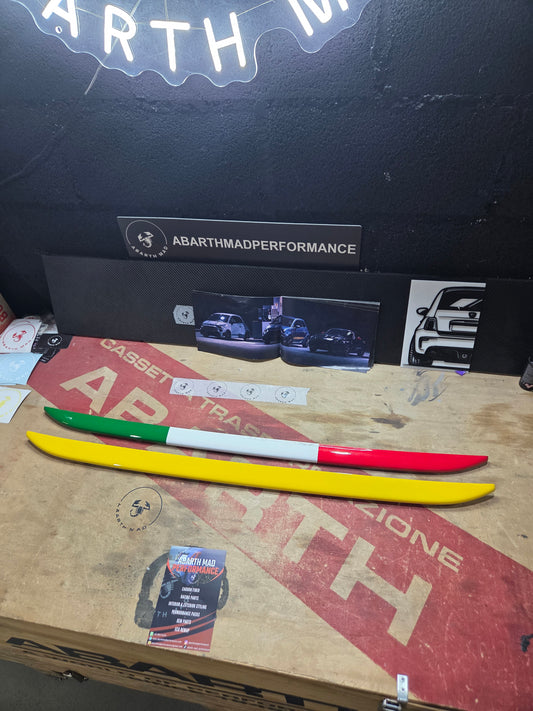 Abarth 2016+ Restyling Rear Diffusser Lip Bumper Cover Trasero Carcasa Cubierta ABS