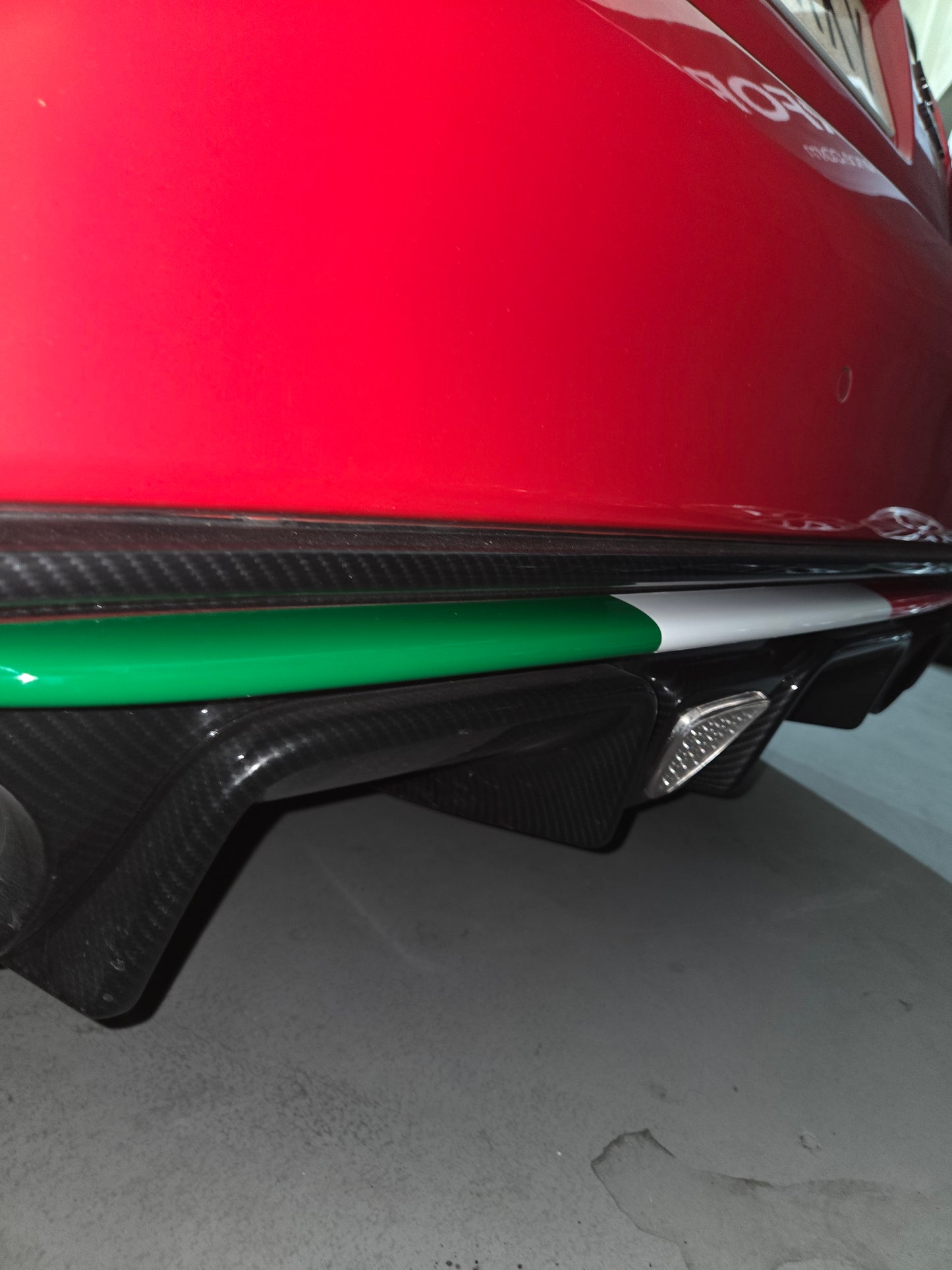 Abarth 2016+ Restyling Rear Diffusser Lip Bumper Cover Trasero Carcasa Cubierta ABS