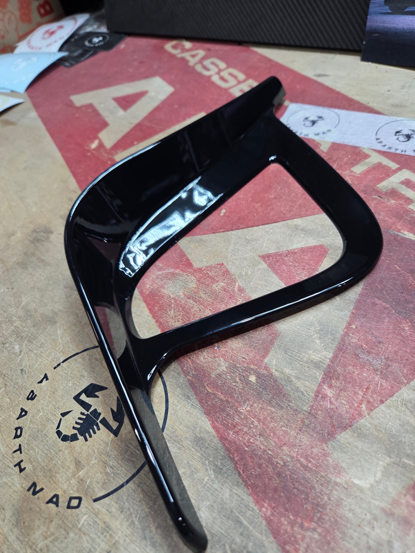 Abarth 500 All Model Black Gloss ABS (2) Flap Canards Side Grille Extreme Rejilla Lateral Alerones