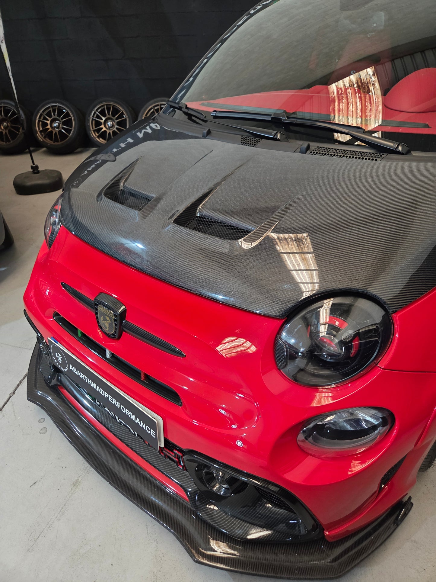 Exclusive Pre Order!! Abarth Fiat 500 Carbon Fiber 100% Japan Hood Capó Fibra Carbono