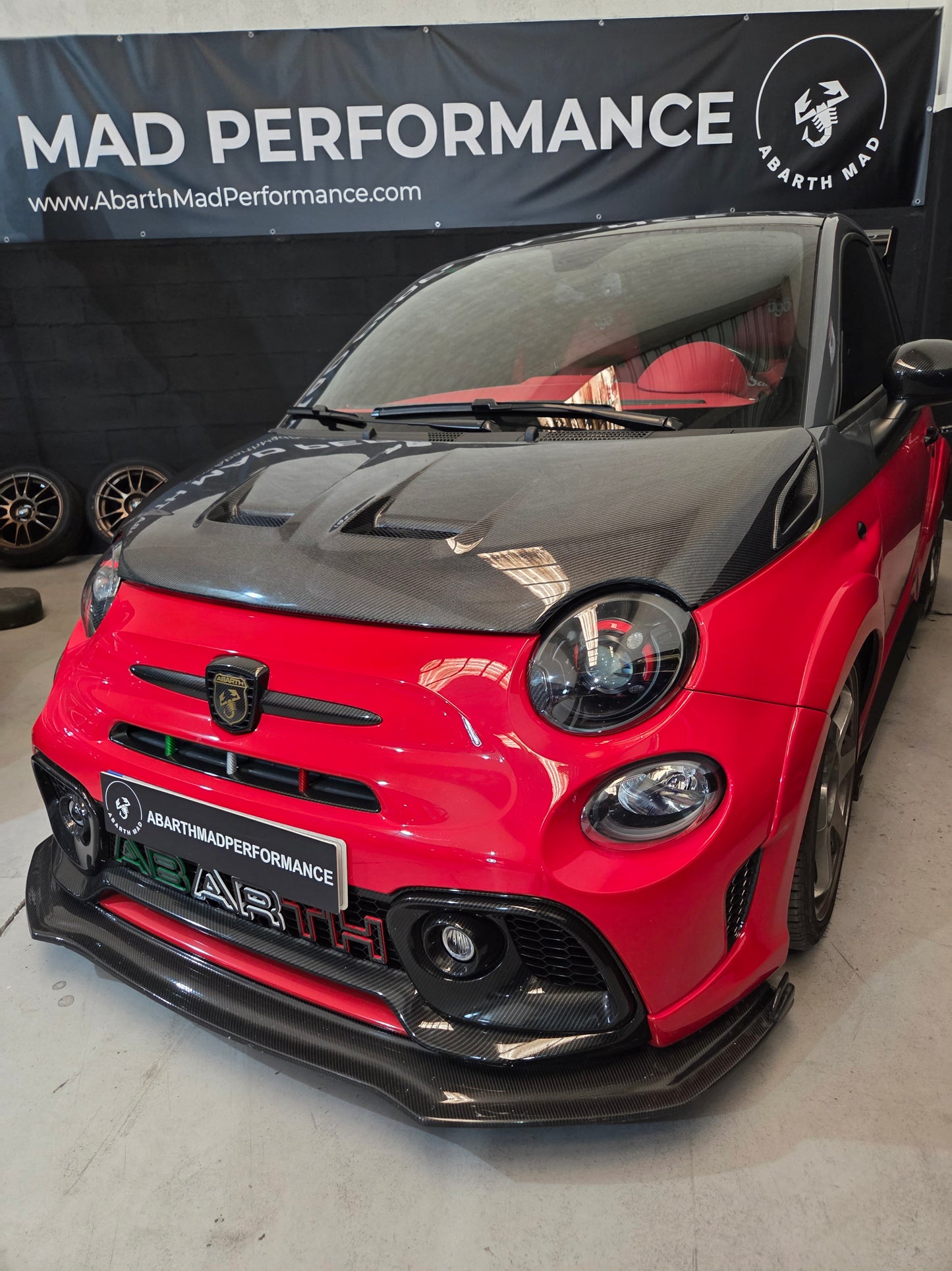 Exclusive Pre Order!! Abarth Fiat 500 Carbon Fiber 100% Japan Hood Capó Fibra Carbono