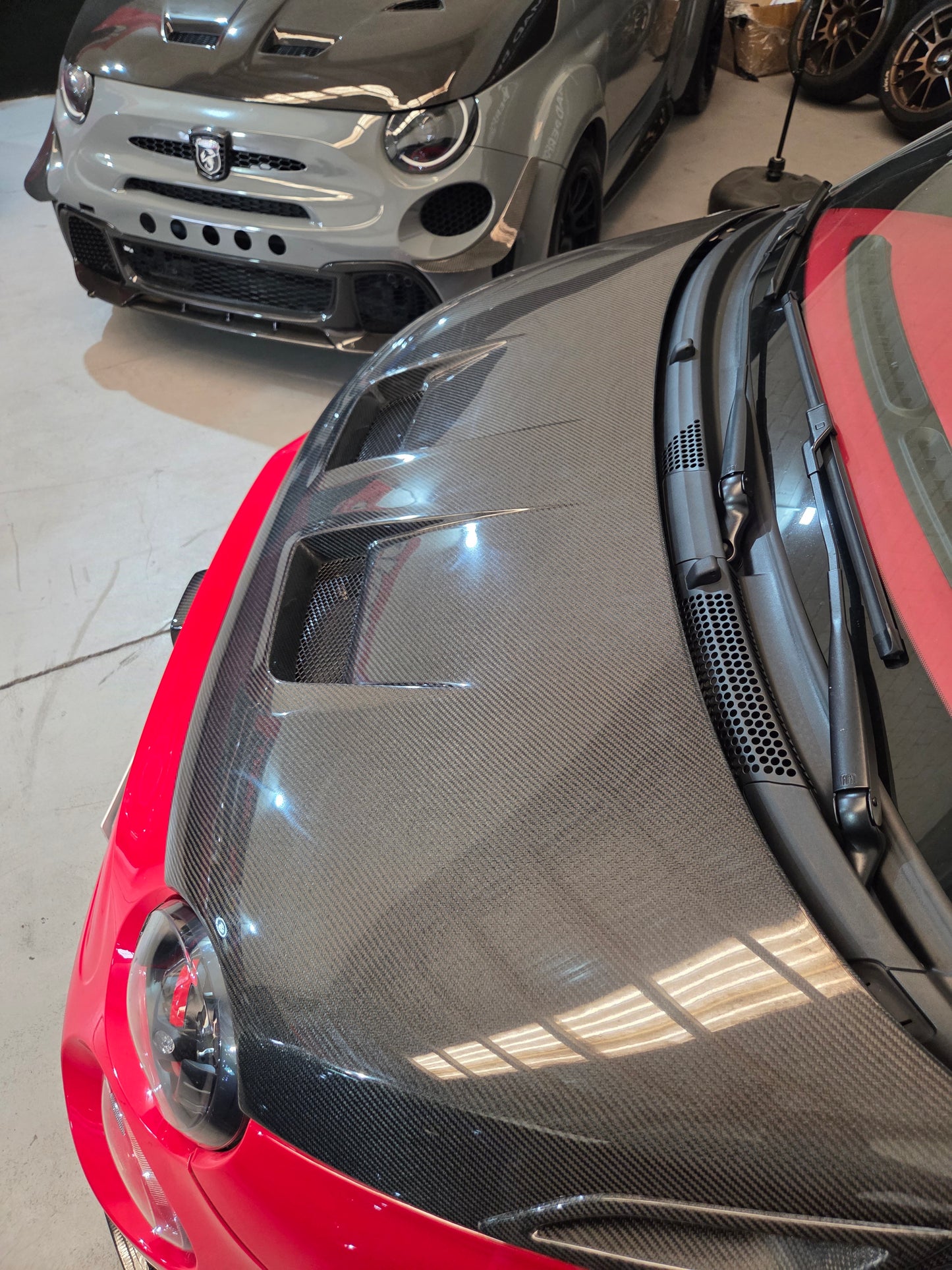 Exclusive Pre Order!! Abarth Fiat 500 Carbon Fiber 100% Japan Hood Capó Fibra Carbono