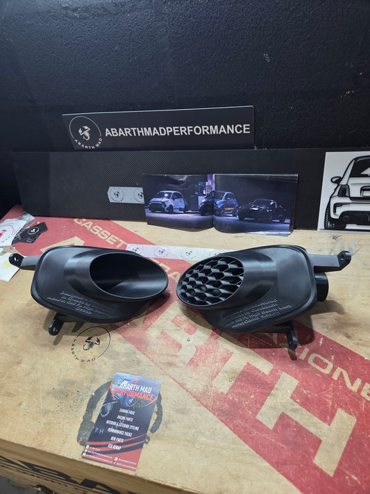 Abarth +2016 Restyling Facelit Front Air Ducts DRL Bumper Intake Brakes Vent Frontal Conducto Aire Frenos Admisión Diurnos