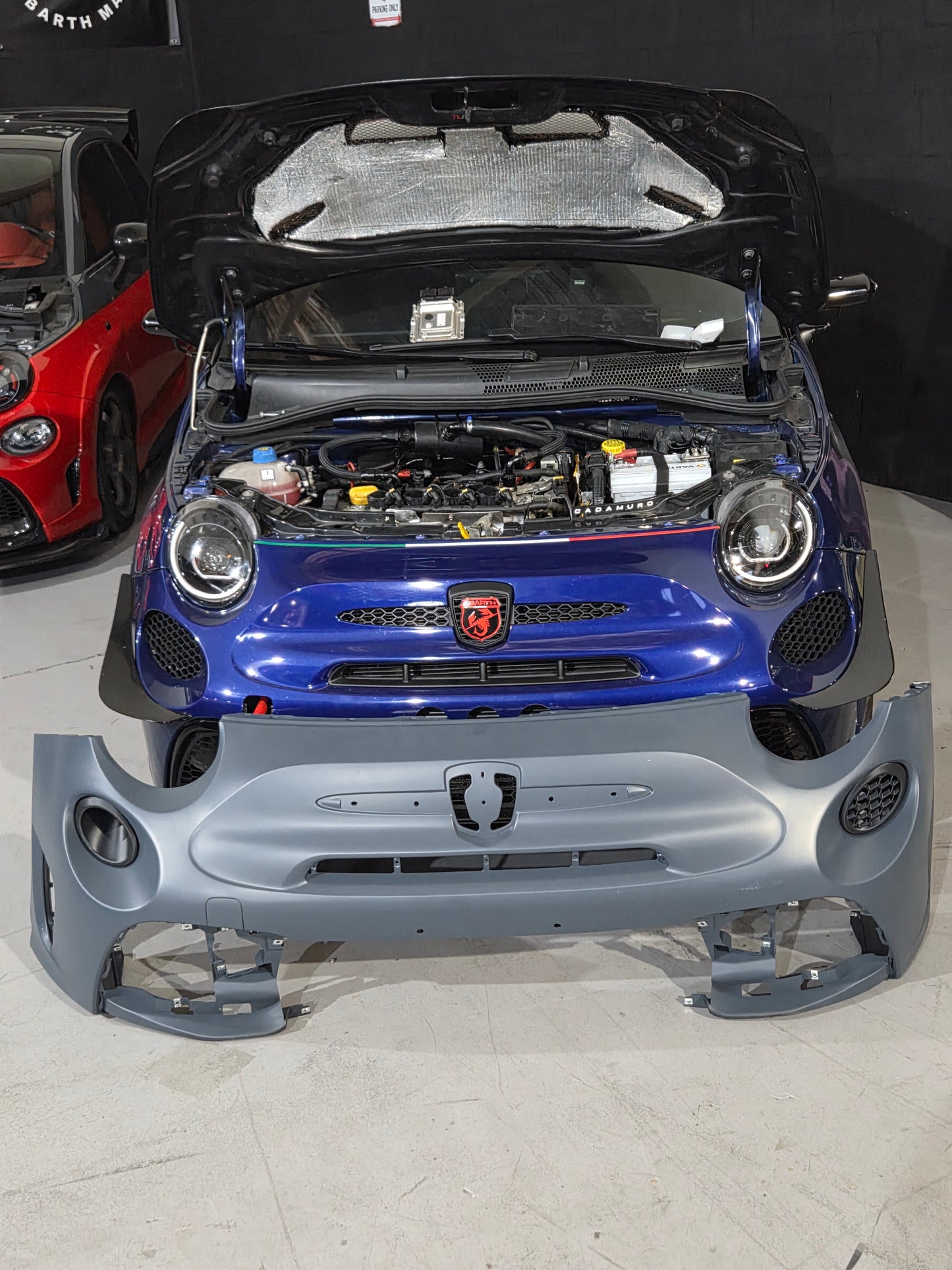 Abarth +2016 Restyling Facelit Front Air Ducts DRL Bumper Intake Brakes Vent Frontal Conducto Aire Frenos Admisión Diurnos