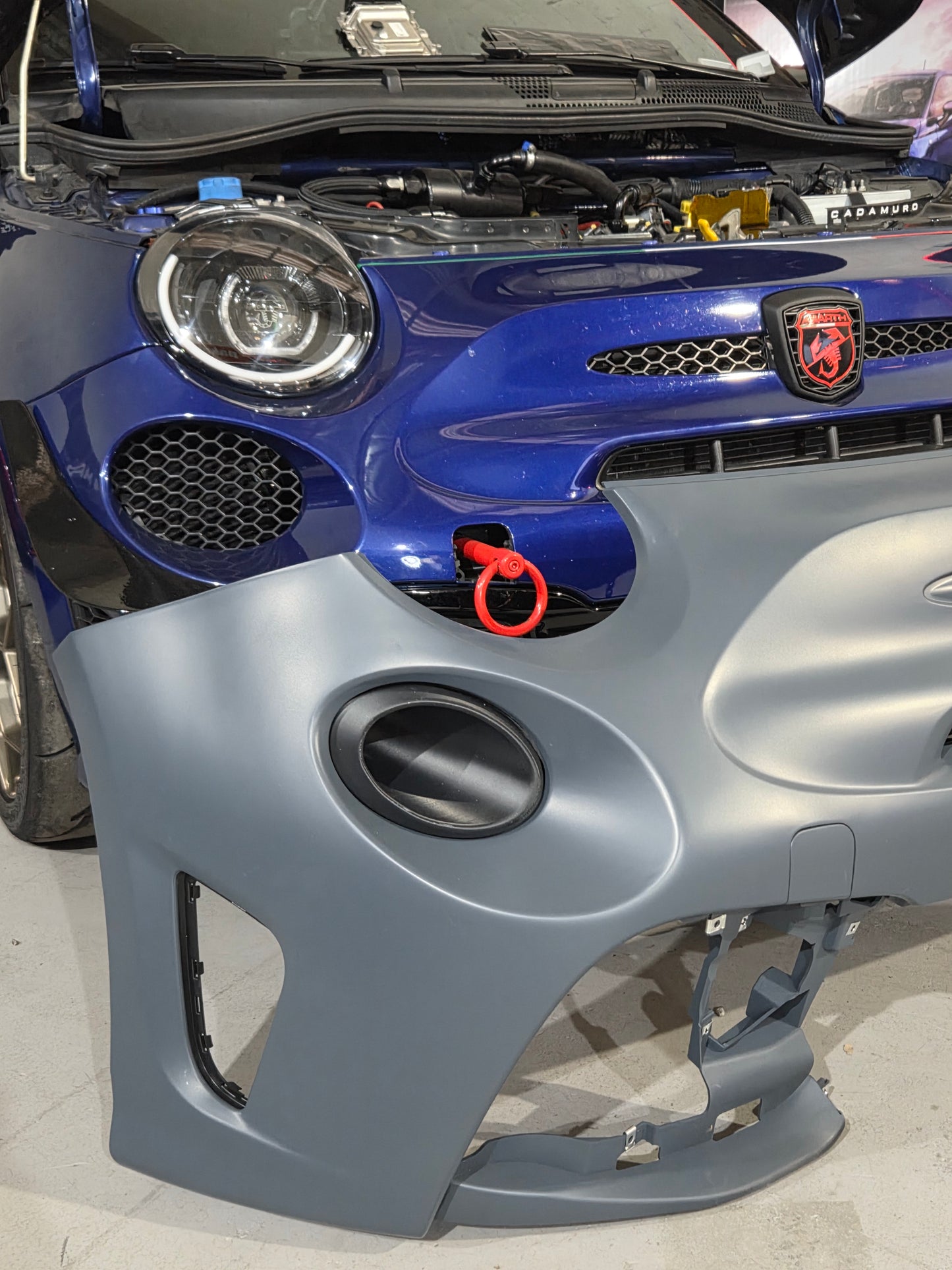 Abarth +2016 Restyling Facelit Front Air Ducts DRL Bumper Intake Brakes Vent Frontal Conducto Aire Frenos Admisión Diurnos