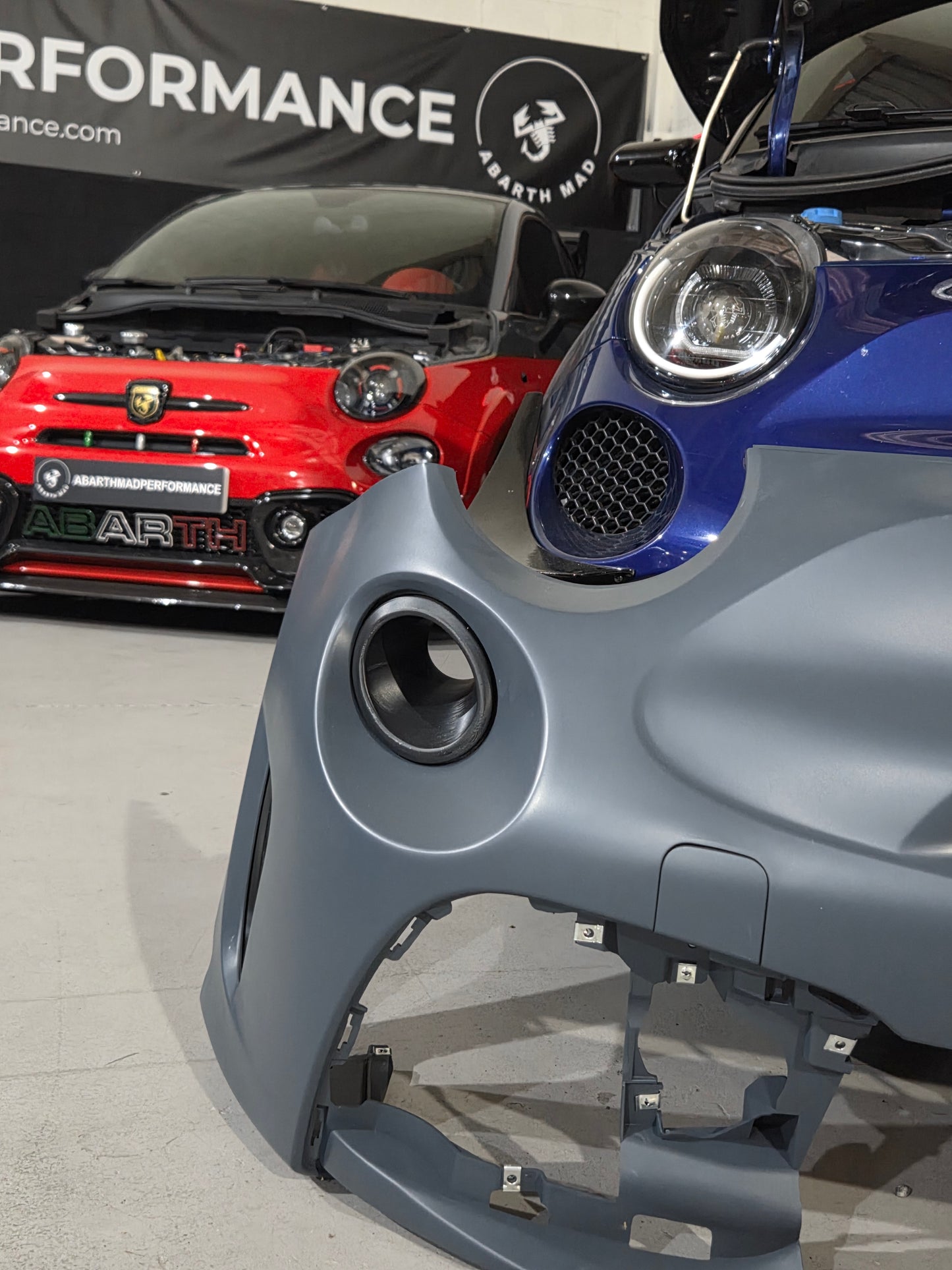 Abarth +2016 Restyling Facelit Front Air Ducts DRL Bumper Intake Brakes Vent Frontal Conducto Aire Frenos Admisión Diurnos