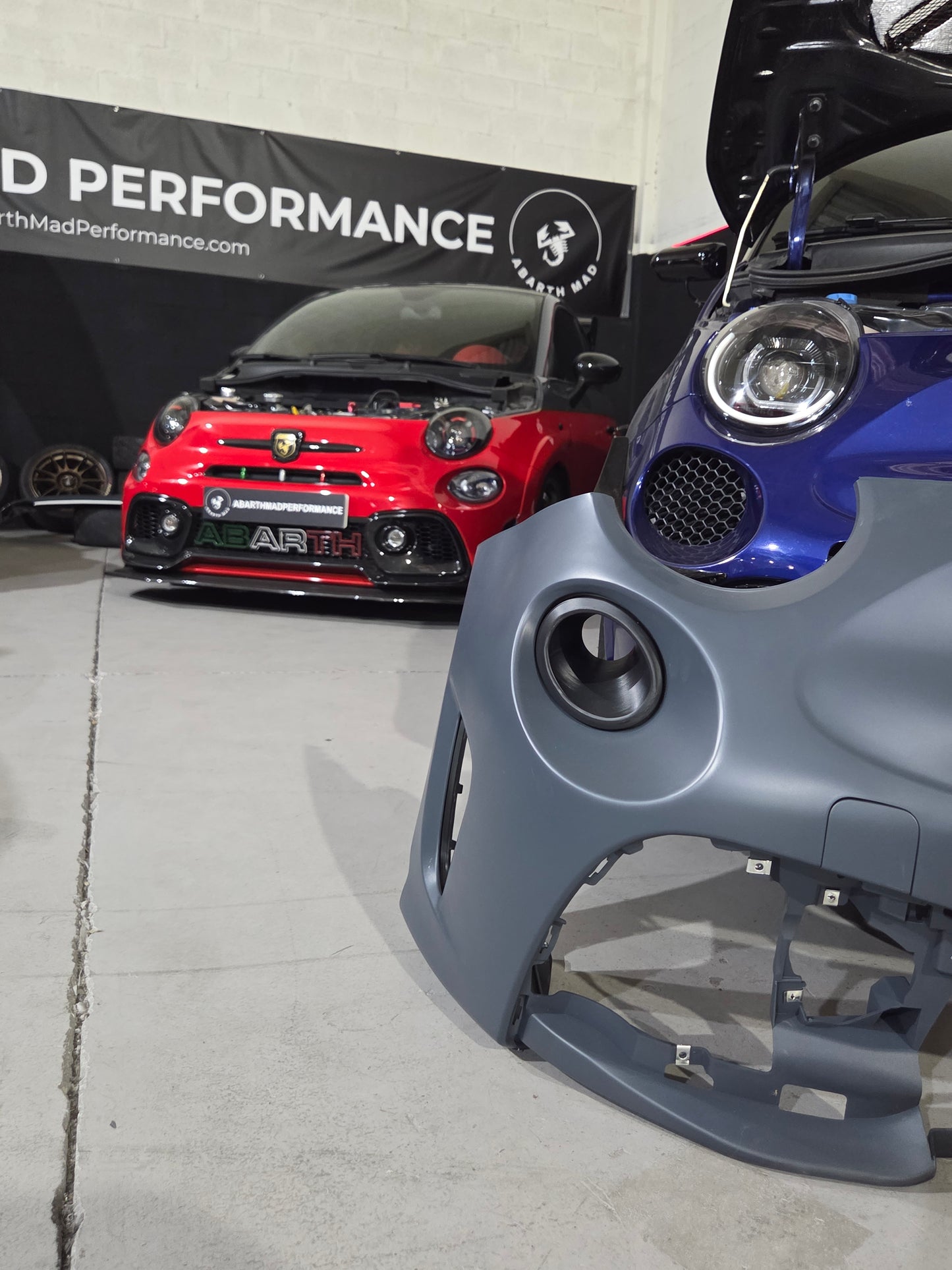 Abarth +2016 Restyling Facelit Front Air Ducts DRL Bumper Intake Brakes Vent Frontal Conducto Aire Frenos Admisión Diurnos