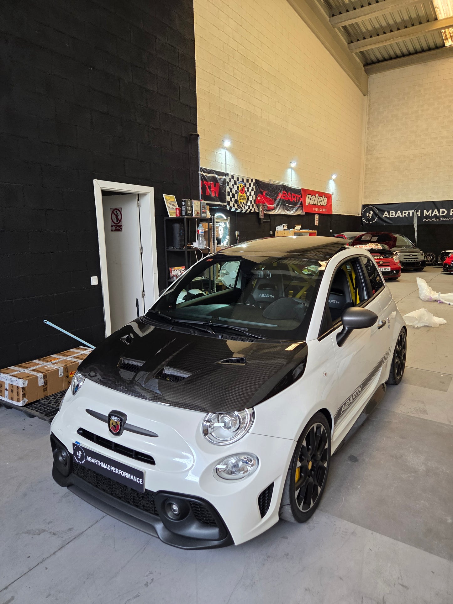 Abarth 500 All Model Hood Angry Style Cattivo Capó Fibra Enfadado o Normal Carbon Fiber or Fiber CHD