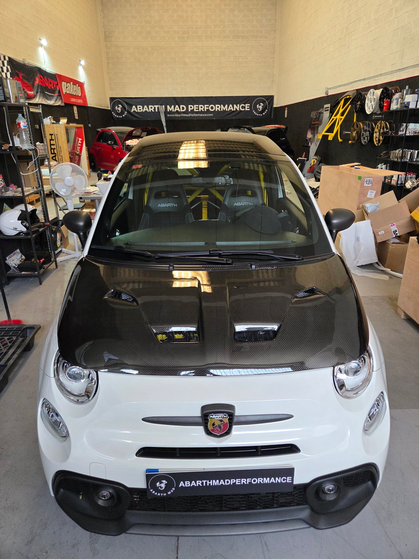 Abarth 500 All Model Hood Angry Style Cattivo Capó Fibra Enfadado o Normal Carbon Fiber or Fiber CHD