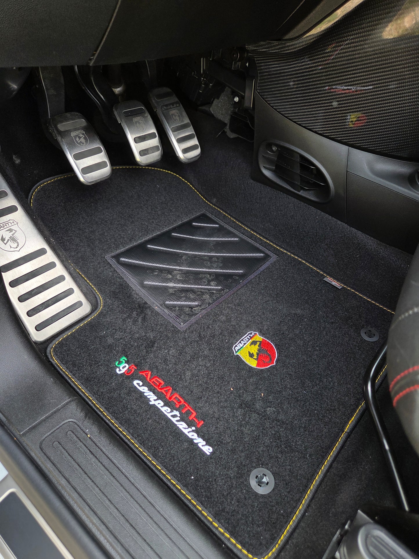 Abarth Kit 4 Alfombrillas Velour Personalizadas Floor Mats Custom