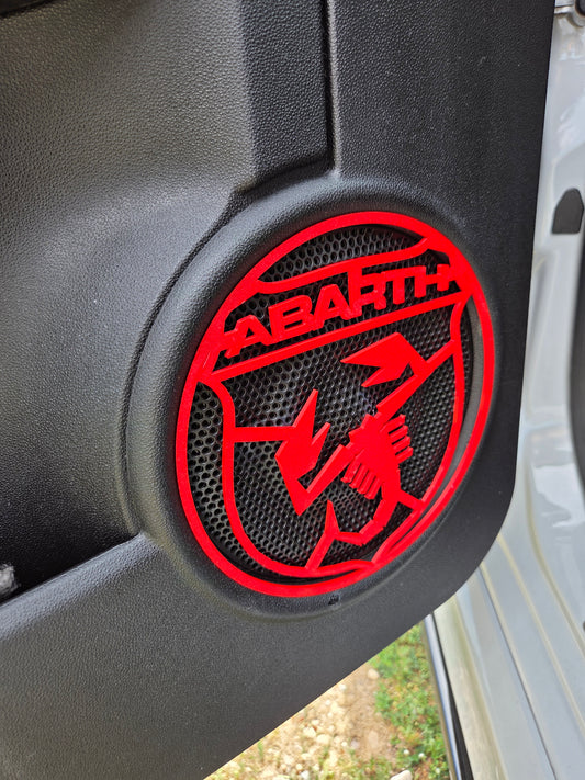 Abarth Fiat 500 Cover 3D Speaker Altavoz Set Pareja