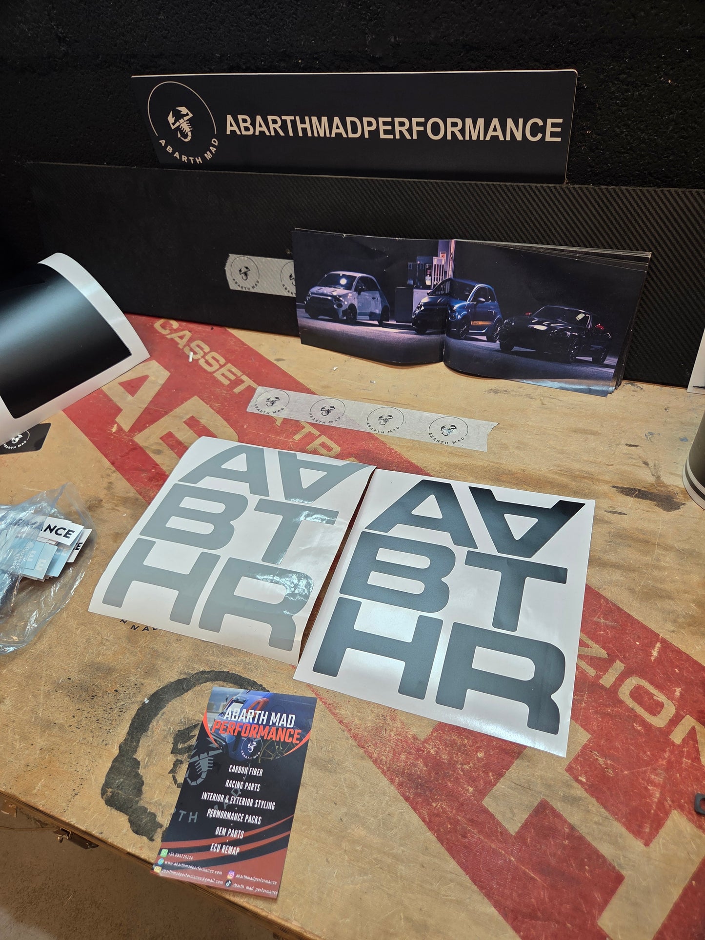 Abarth 70th Alerón Spoiler Original FCA Vinilo Letras Vinyl Letters