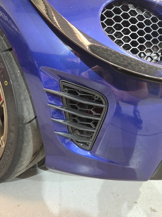 Abarth 500 All Model 3D Part Canards Deflectores Delanteros Front Side Vents Aero