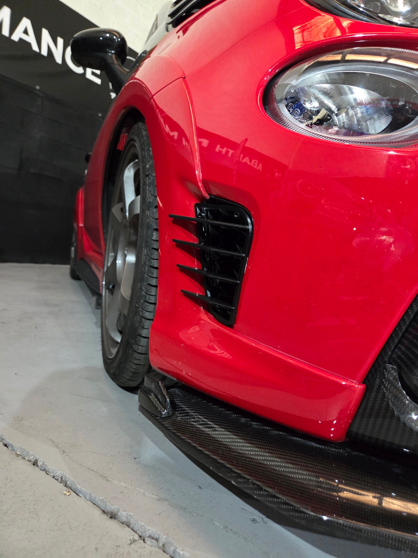 Abarth 500 All Model 3D Part Canards Deflectores Delanteros Front Side Vents Aero