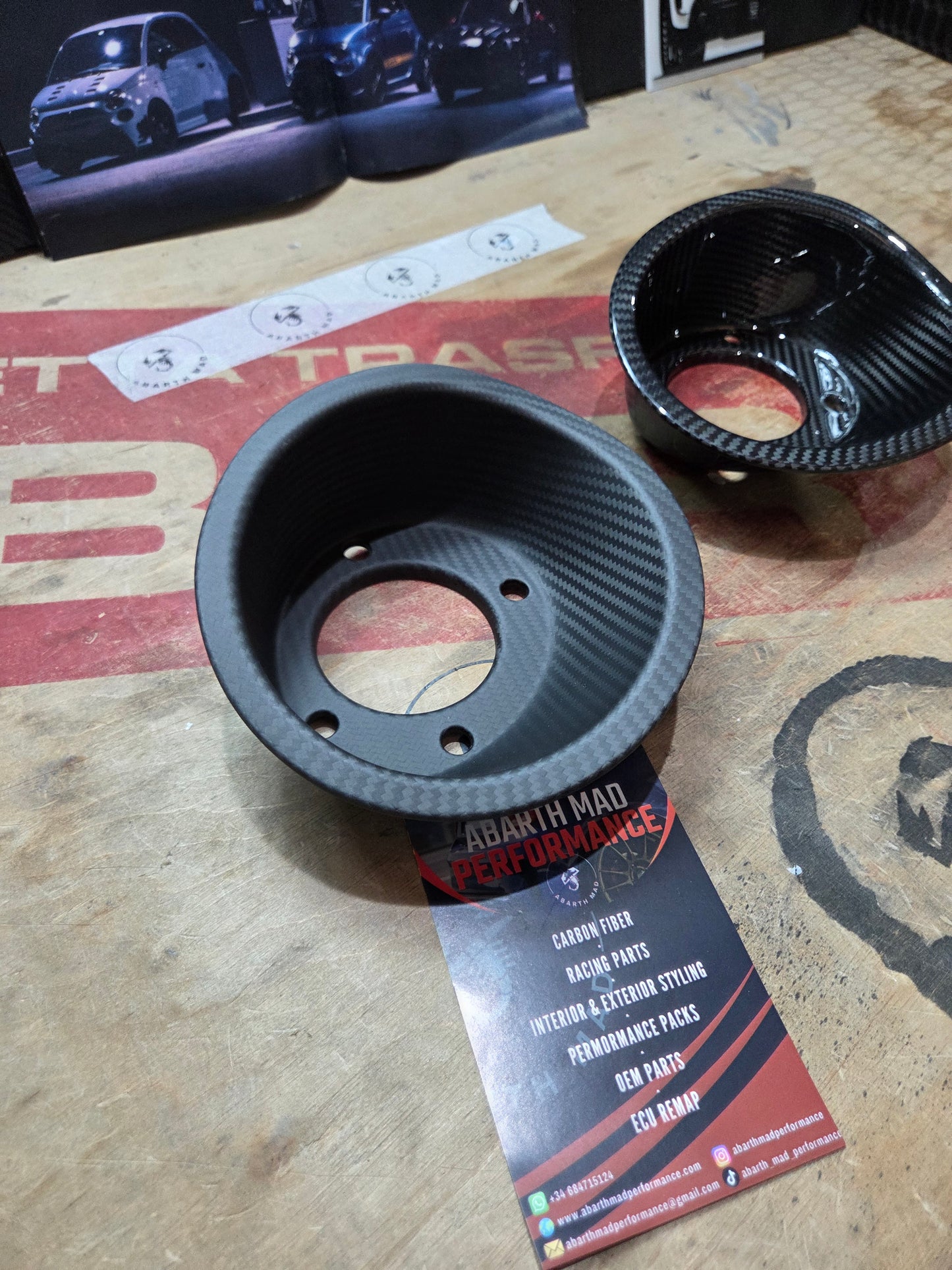 Pre order!! Abarth 500 All Model Cover Carbon Fiber Gas Tank Surround Japan Design Carbono Depósito Gasolina