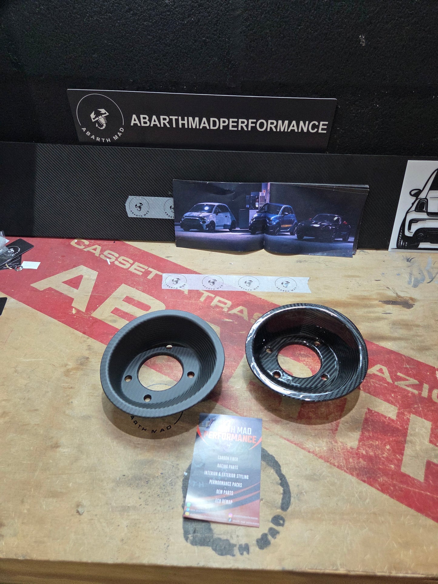 Pre order!! Abarth 500 All Model Cover Carbon Fiber Gas Tank Surround Japan Design Carbono Depósito Gasolina