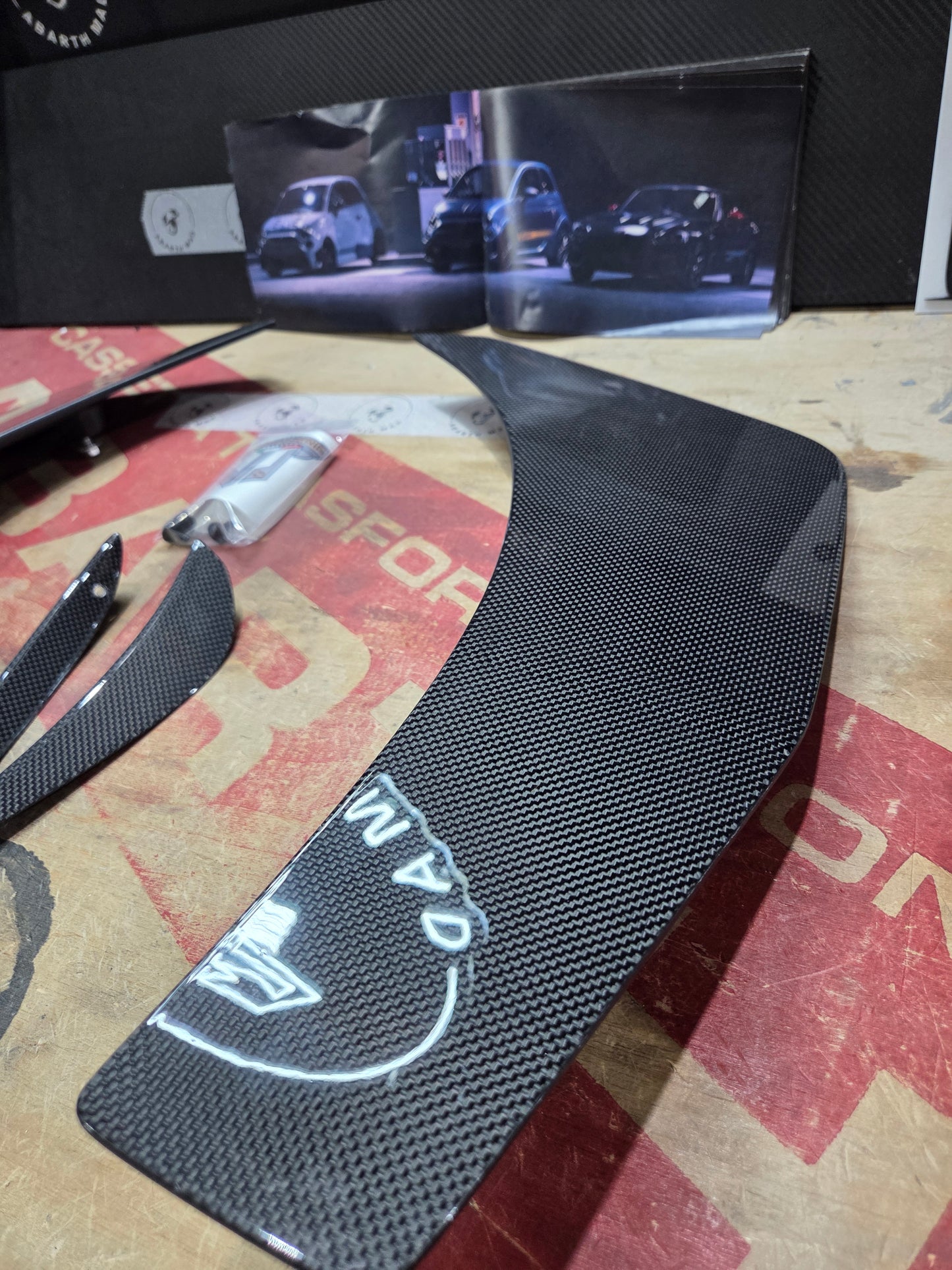 Abarth 500 All Model Canards Traseros Paragolpes Rear Bumper Fibra o Carbono CHD