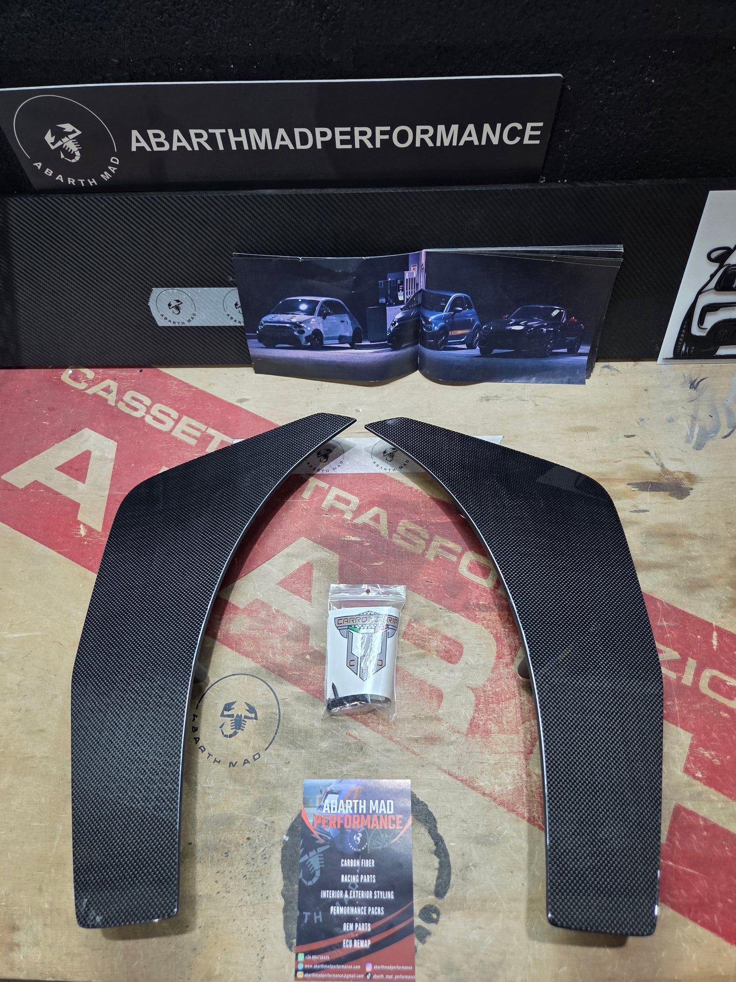 Abarth 500 All Model Canards Traseros Paragolpes Rear Bumper Fibra o Carbono CHD