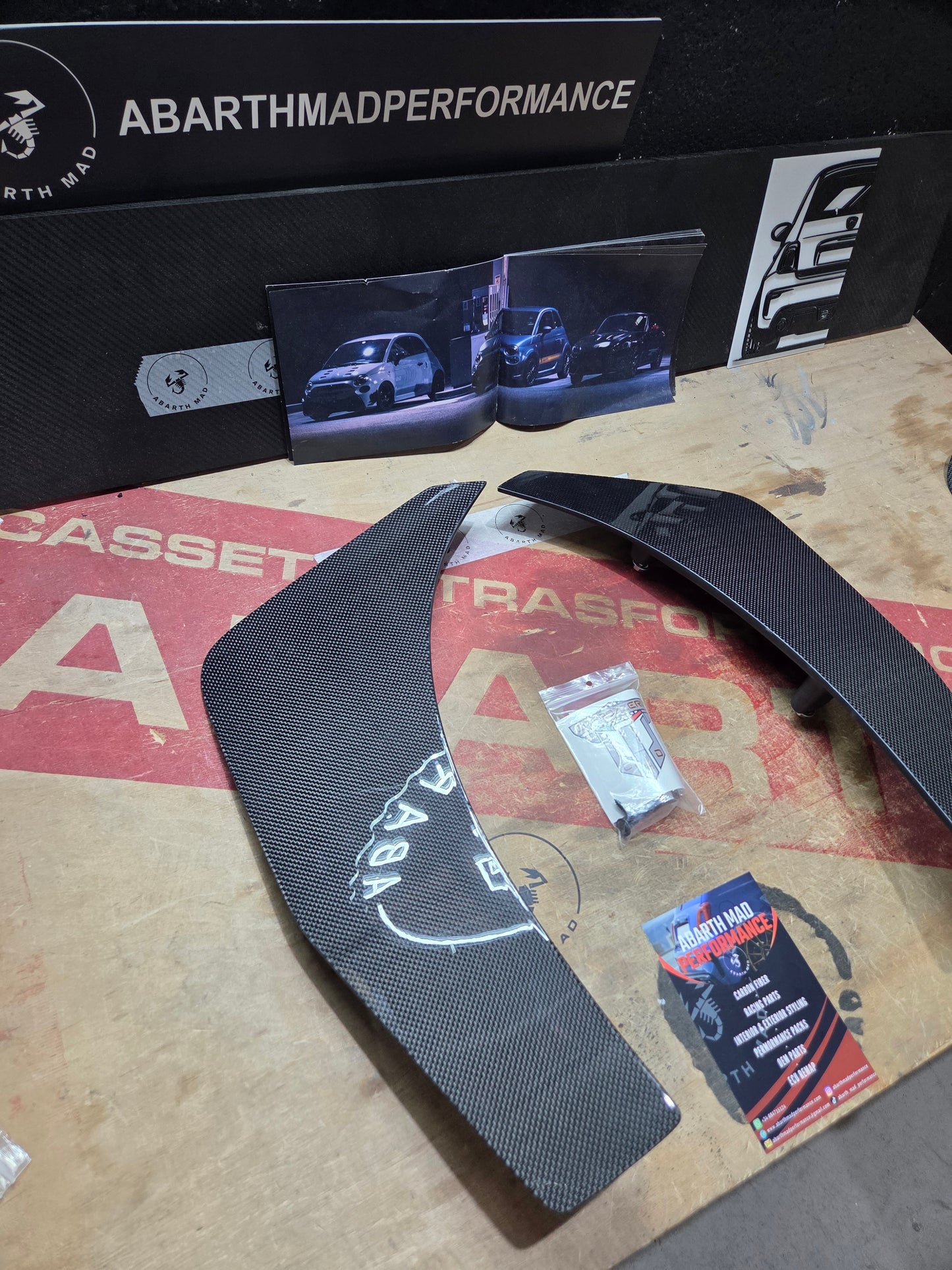 Abarth 500 All Model Canards Traseros Paragolpes Rear Bumper Fibra o Carbono CHD