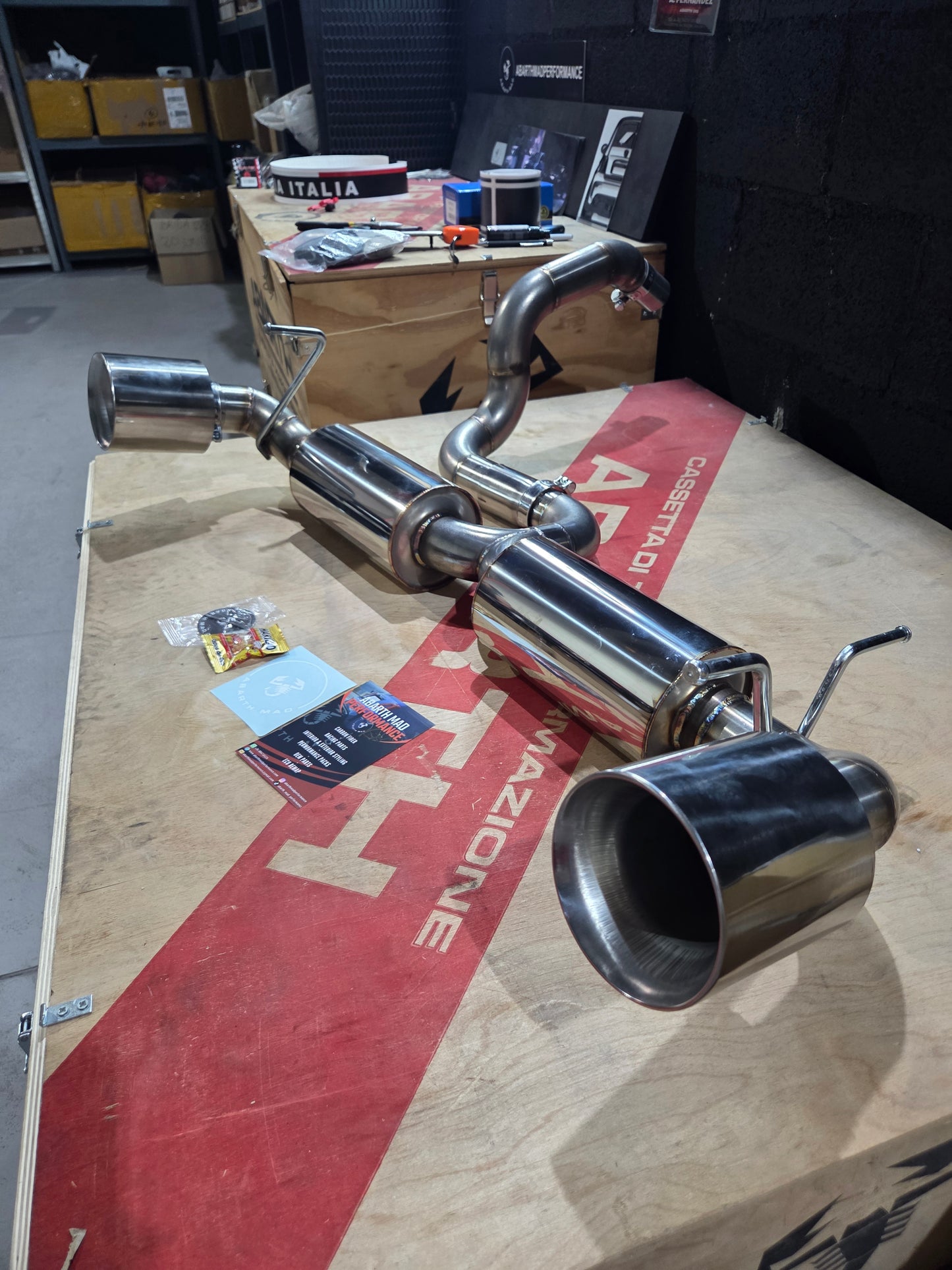 Scarico posteriore Abarth Doppio silenziatore 104/114/121mm