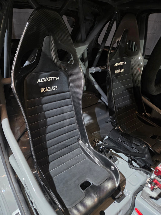 Abarth 500 All Model Full AUTOCLAVE Carbon Fiber Pair Set (2) Seats Asientos Carbono  Scara 73