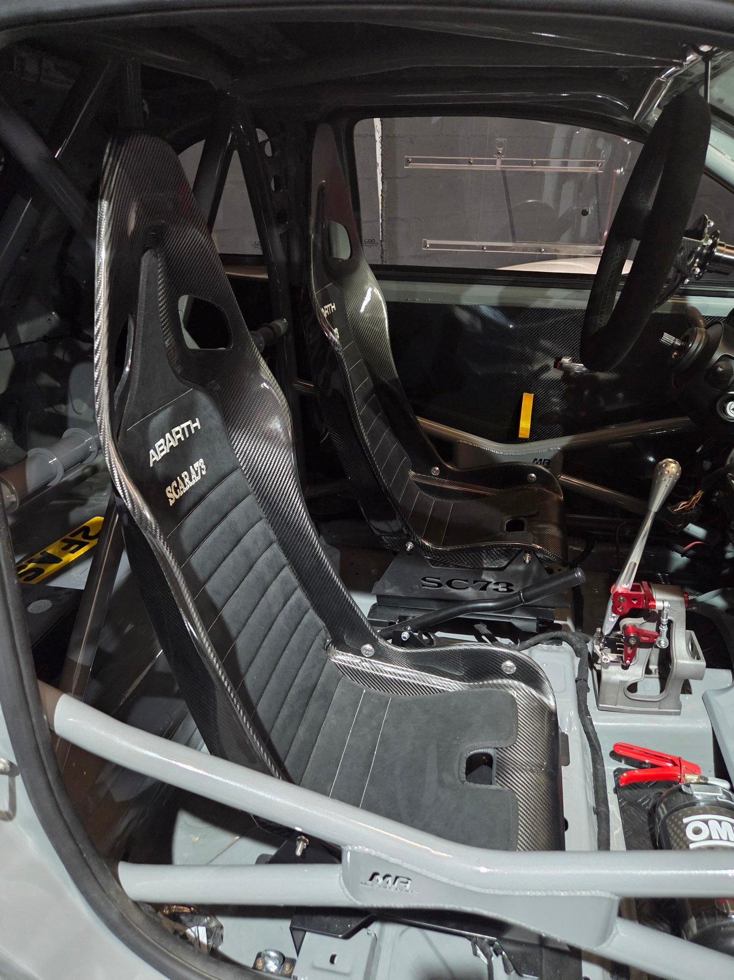 Abarth 500 All Model Full AUTOCLAVE Carbon Fiber Pair Set (2) Seats Asientos Carbono  Scara 73
