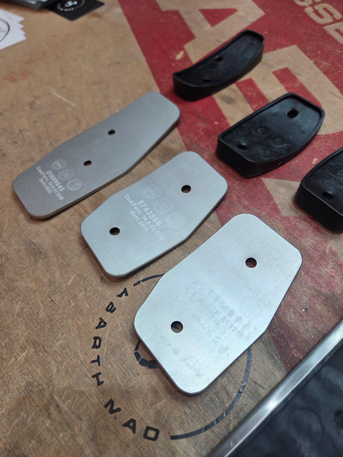 Abarth 500 Fiat All Models Manual ORIGINAL OEM Pedal Aluminium Footrest Pedales Aluminio Kit
