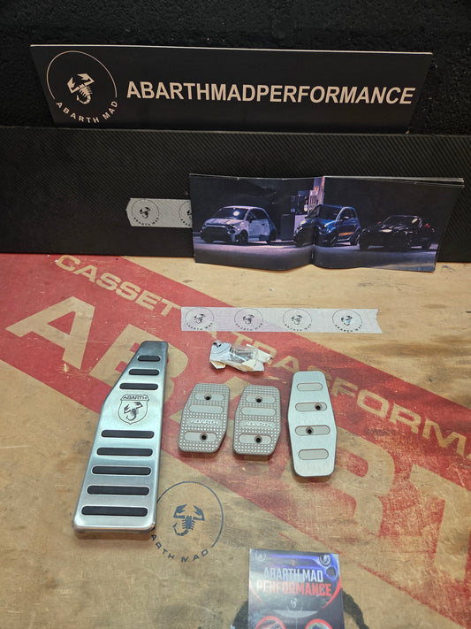 Abarth 500 Fiat All Models Manual ORIGINAL OEM Pedal Aluminium Footrest Pedales Aluminio Kit